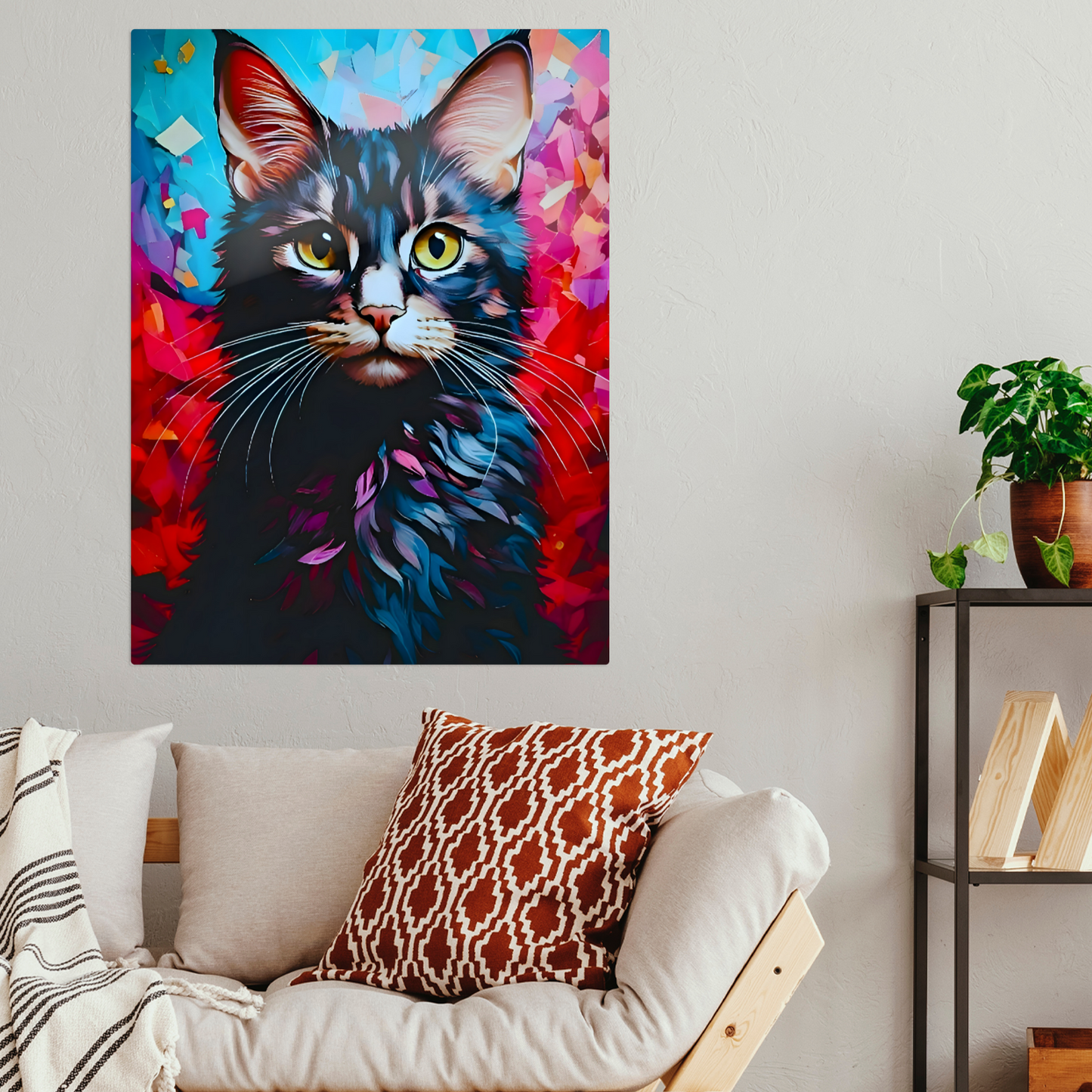 Cat A4, Printed On Gloss Aluminium To Enhance Colour And Detail, A Unique Gift That Will Lasts Forever...