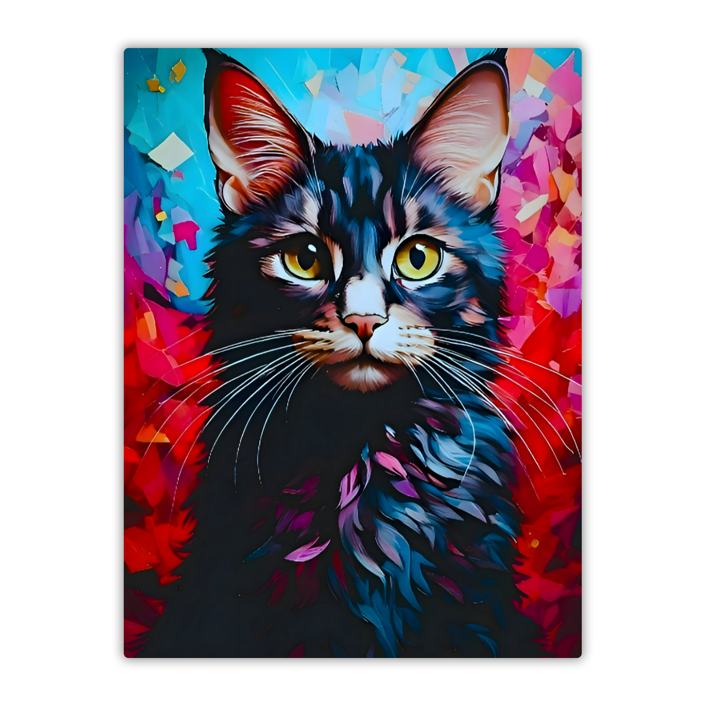 Cat A4, Printed On Gloss Aluminium To Enhance Colour And Detail, A Unique Gift That Will Lasts Forever...