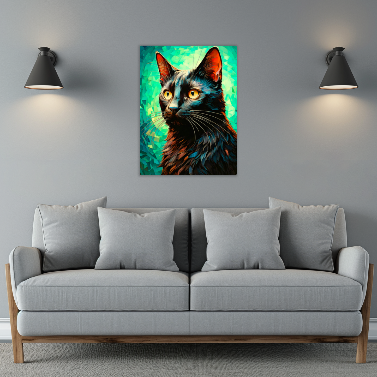 Cat A5, Printed On Gloss Aluminium To Enhance Colour And Detail, A Unique Gift That Will Lasts Forever...