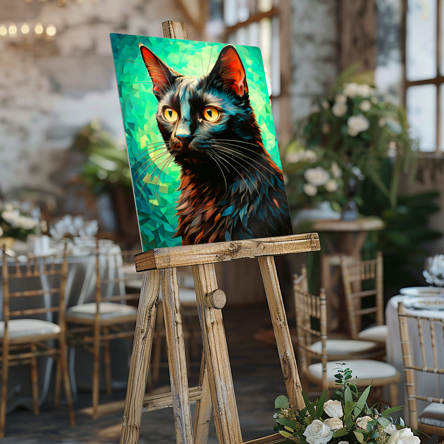 Cat A5, Printed On Gloss Aluminium To Enhance Colour And Detail, A Unique Gift That Will Lasts Forever...