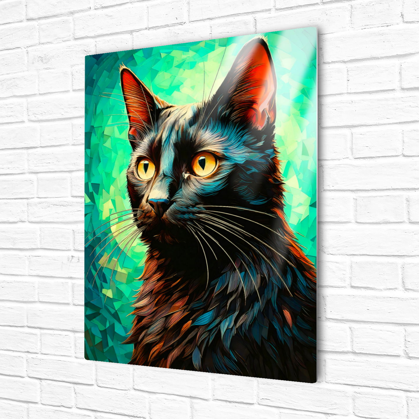 Cat A5, Printed On Gloss Aluminium To Enhance Colour And Detail, A Unique Gift That Will Lasts Forever...