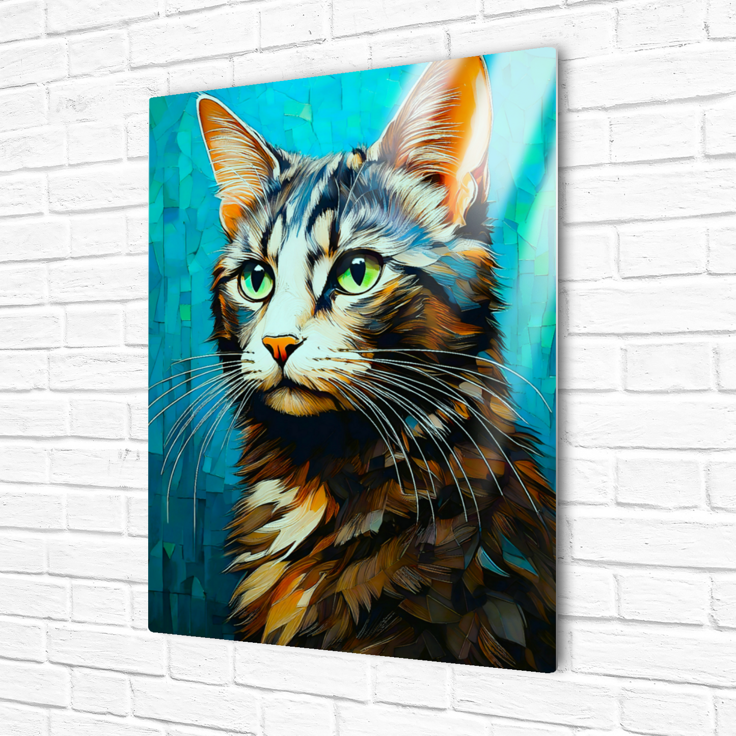 Cat A6, Printed On High Quality Canvas, Vivid Colours, Unique Images, A Gift To Last A Lifetime..