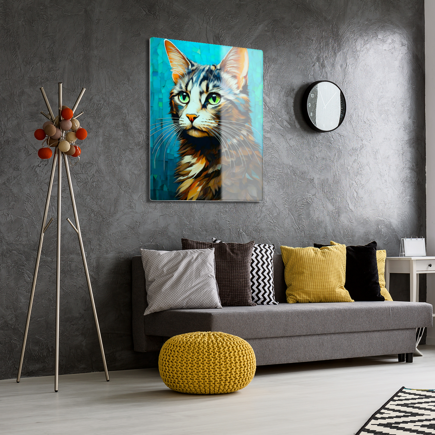 Cat A6, Printed On High Quality Canvas, Vivid Colours, Unique Images, A Gift To Last A Lifetime..
