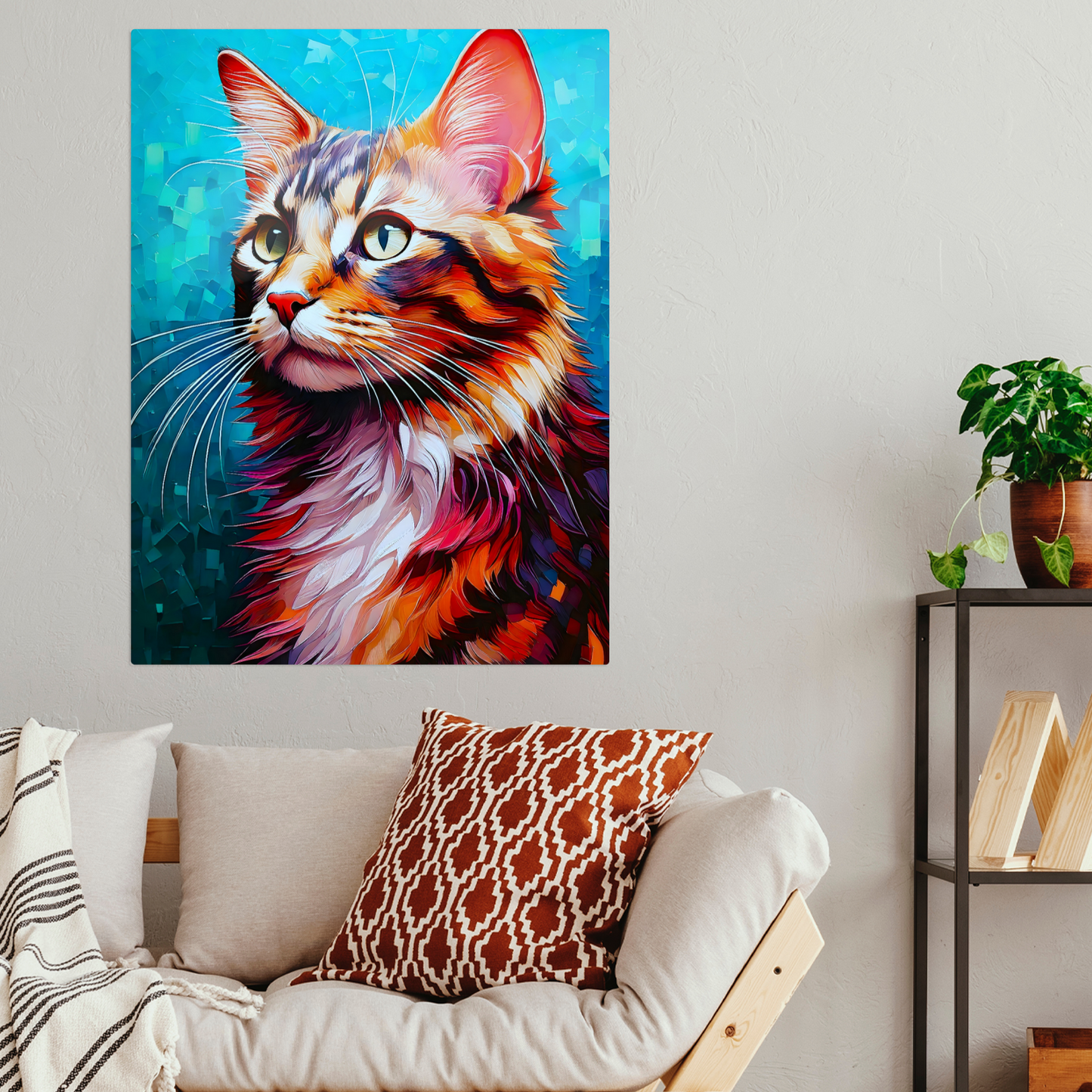 Cat A8, Printed On Gloss Aluminium To Enhance Colour And Detail, A Unique Gift That Will Lasts Forever...