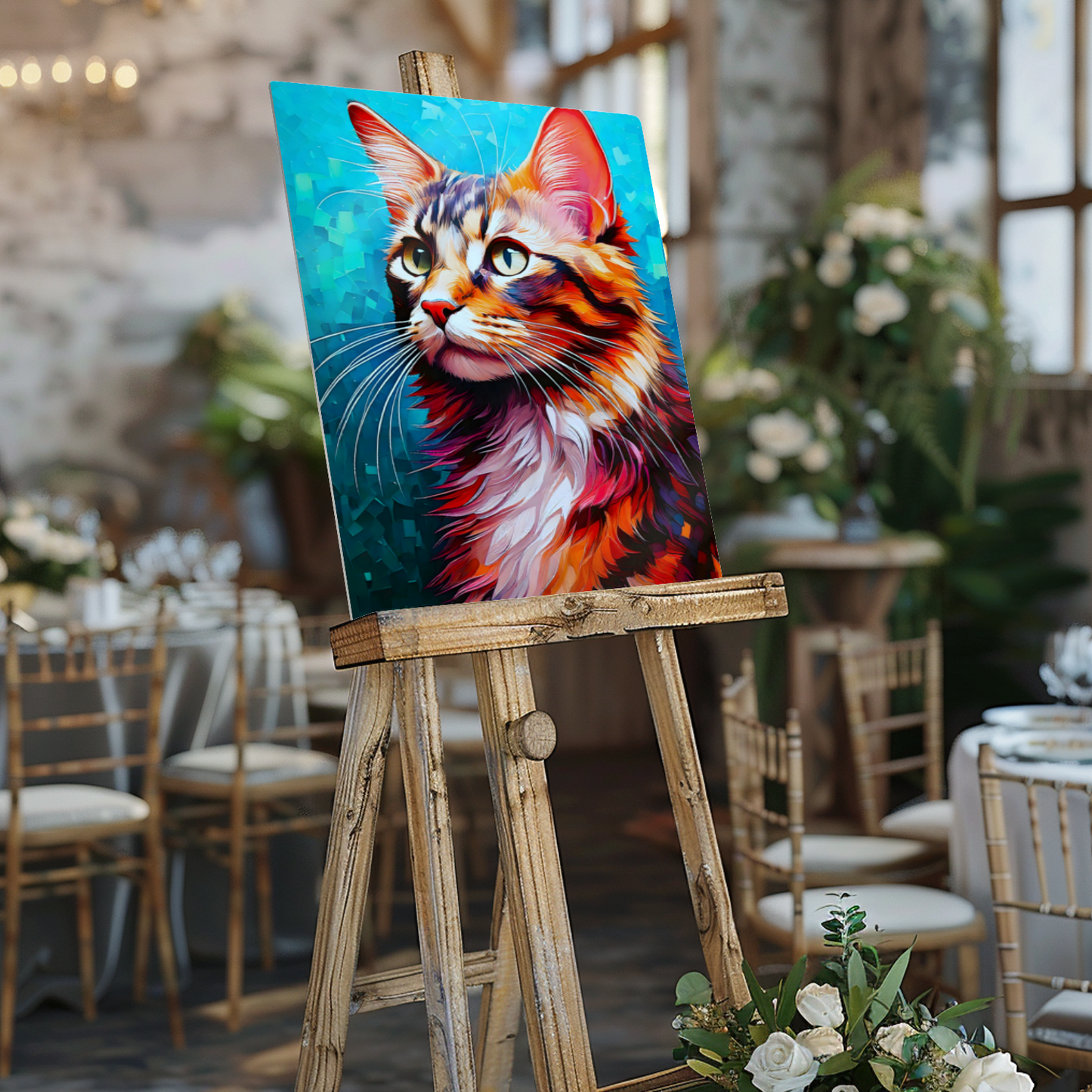 Cat A8, Printed On Gloss Aluminium To Enhance Colour And Detail, A Unique Gift That Will Lasts Forever...