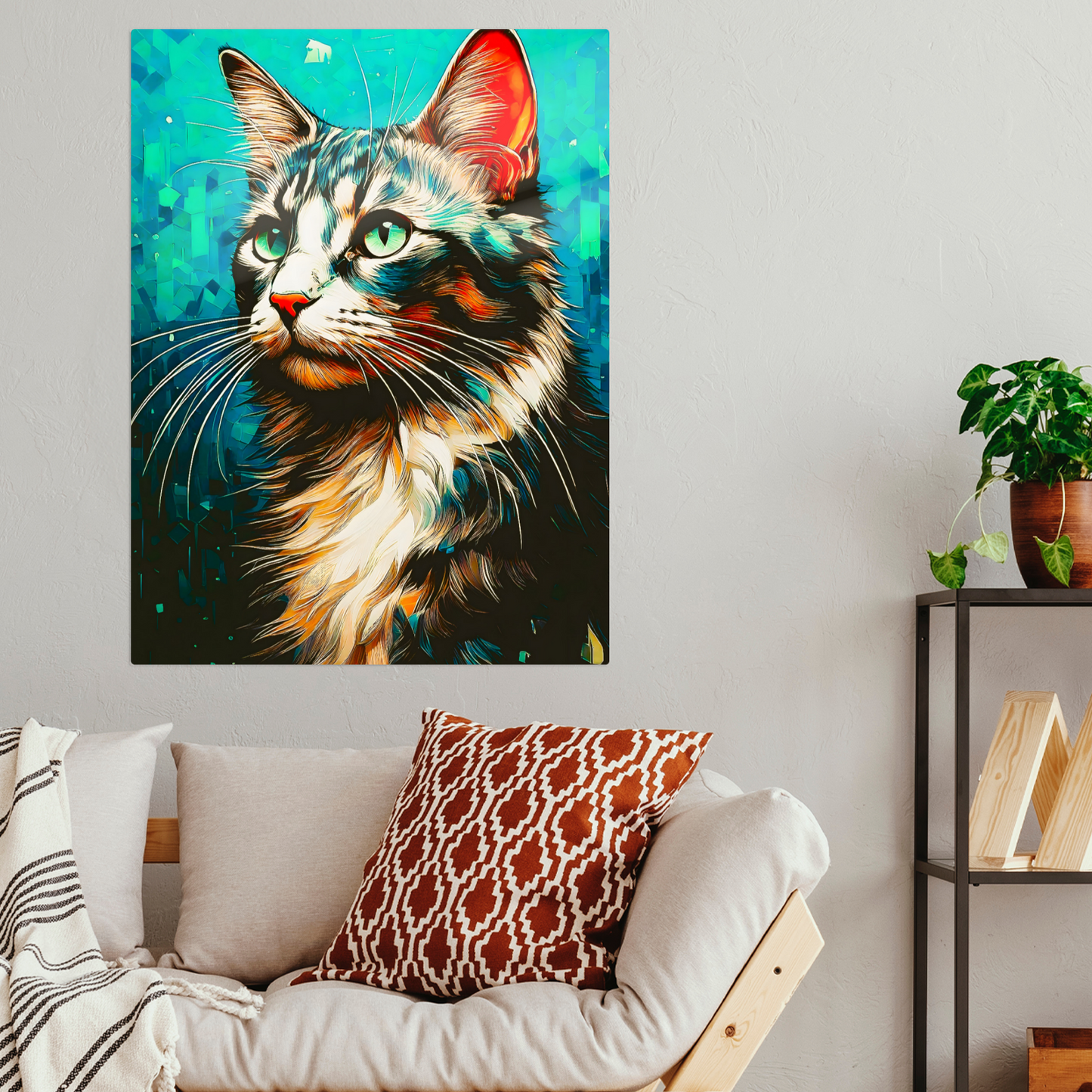 Cat A9, Printed On Gloss Aluminium To Enhance Colour And Detail, A Unique Gift That Will Lasts Forever...