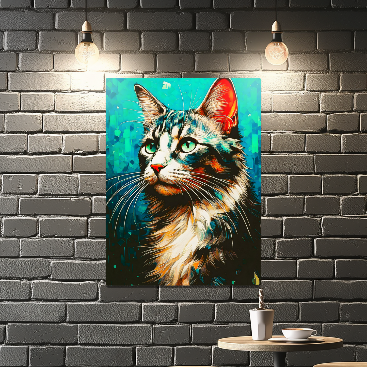 Cat A9, Printed On Gloss Aluminium To Enhance Colour And Detail, A Unique Gift That Will Lasts Forever...