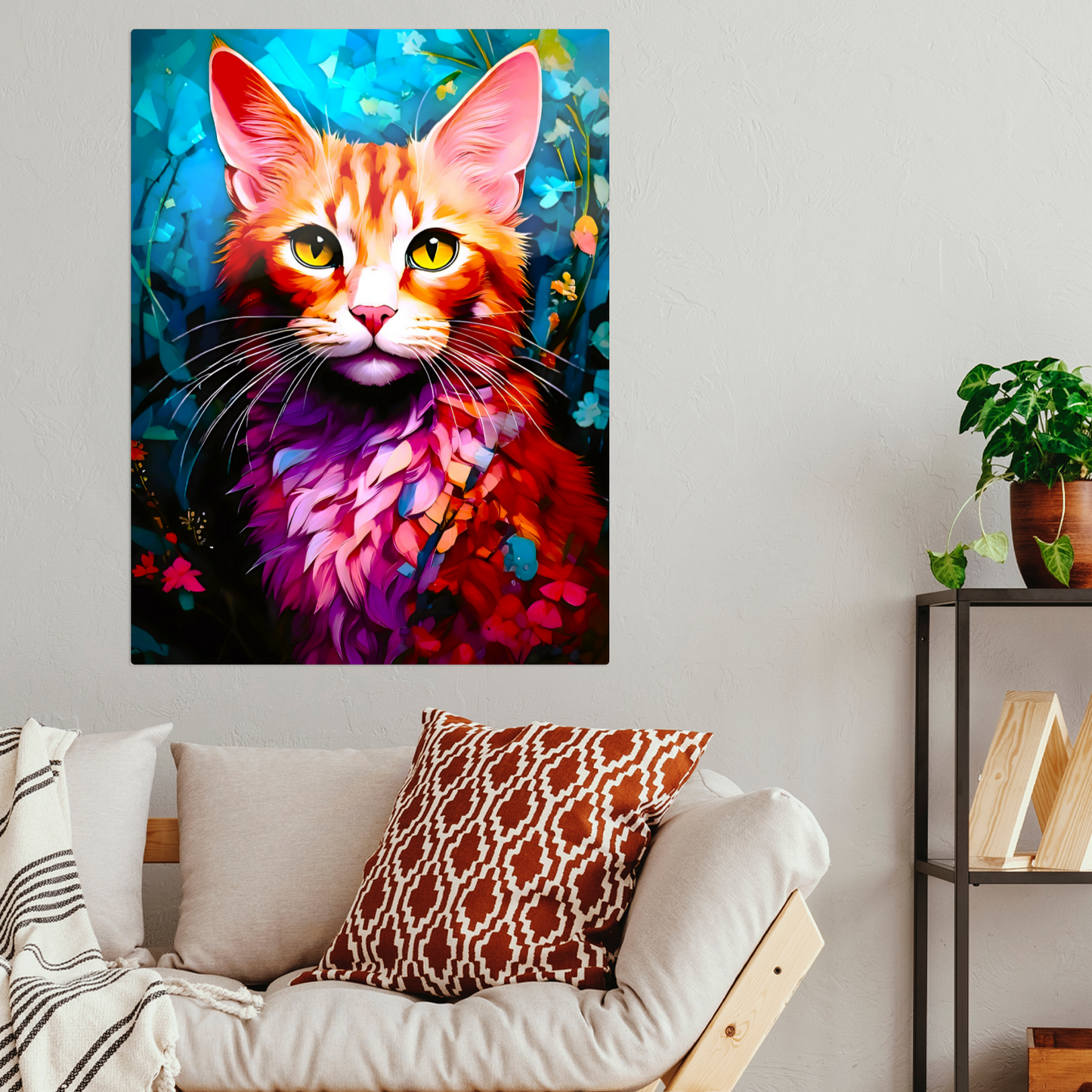 Cat A10, Printed On Gloss Aluminium To Enhance Colour And Detail, A Unique Gift That Will Lasts Forever...