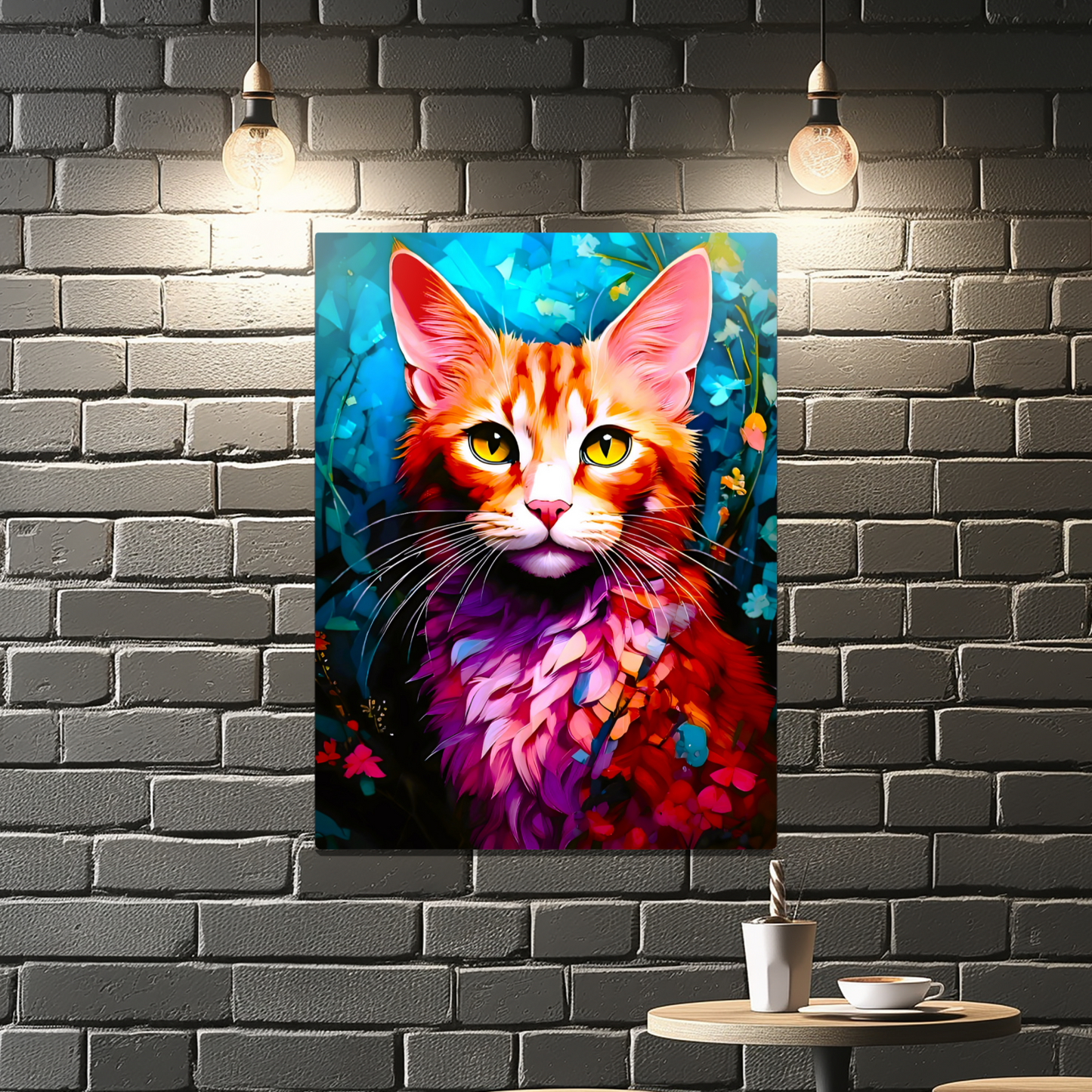 Cat A10, Printed On Gloss Aluminium To Enhance Colour And Detail, A Unique Gift That Will Lasts Forever...