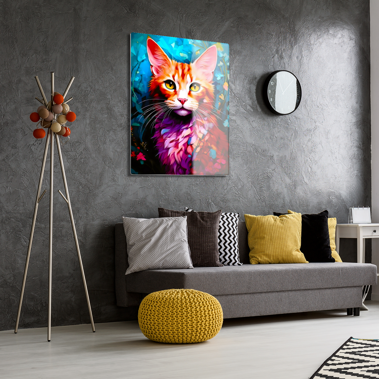 Cat A10, Printed On Gloss Aluminium To Enhance Colour And Detail, A Unique Gift That Will Lasts Forever...