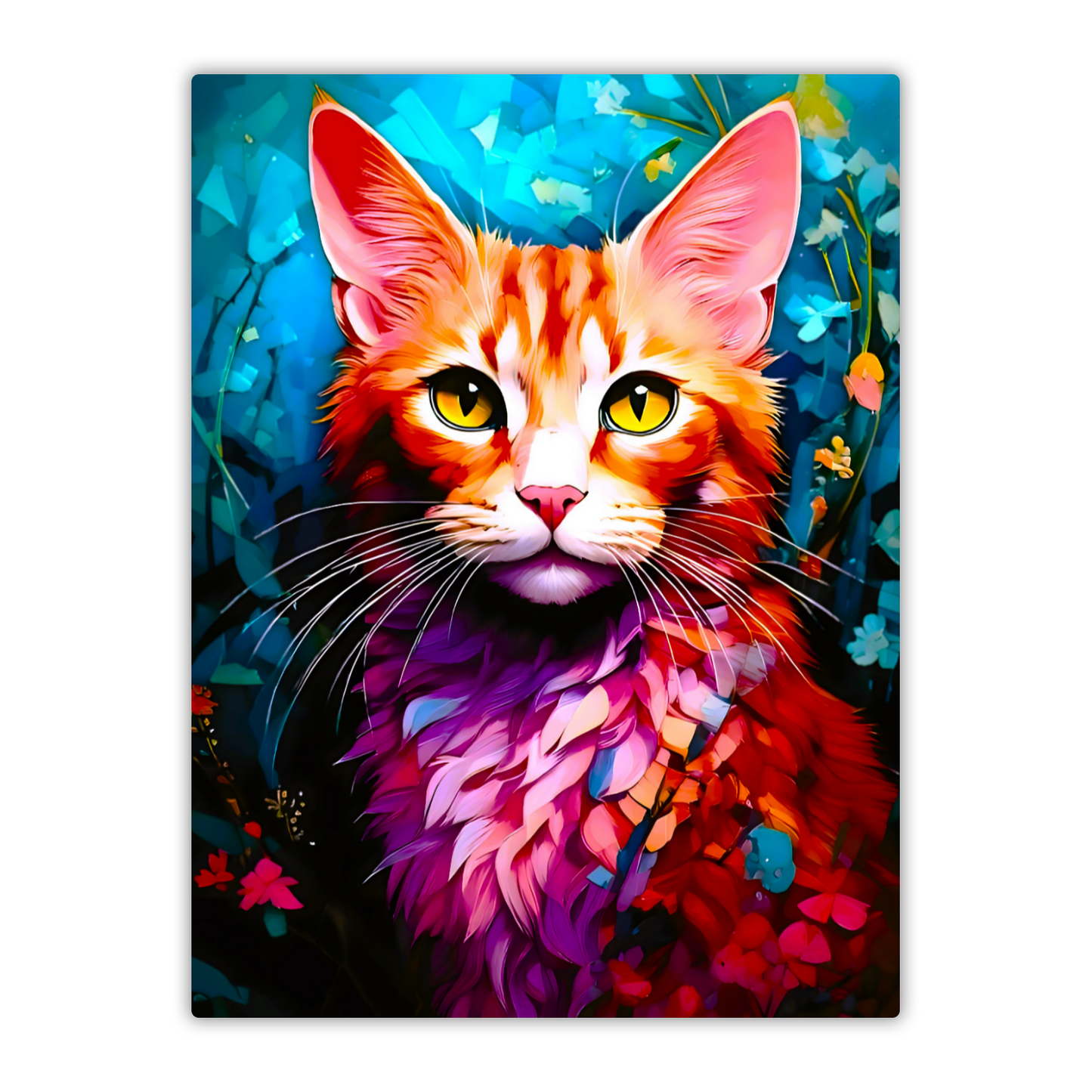 Cat A10, Printed On Gloss Aluminium To Enhance Colour And Detail, A Unique Gift That Will Lasts Forever...