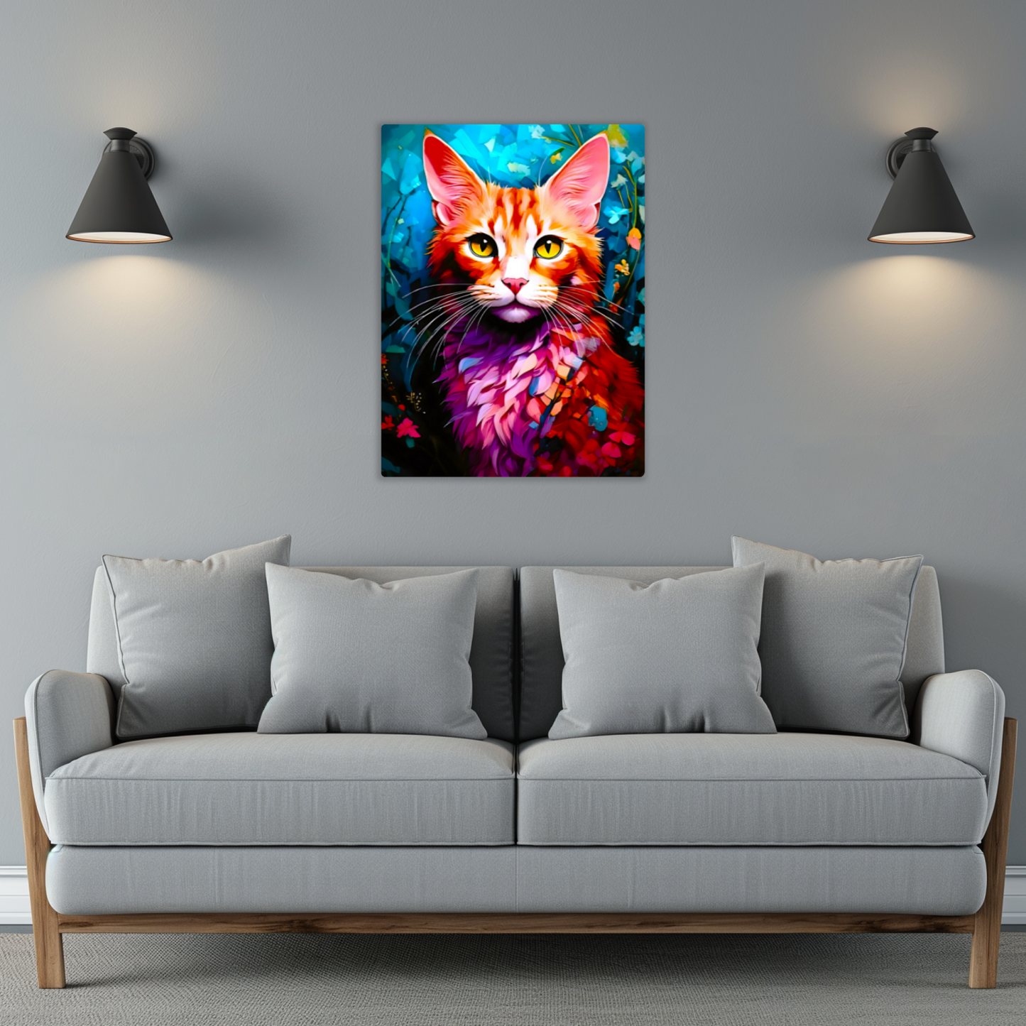 Cat A10, Printed On Gloss Aluminium To Enhance Colour And Detail, A Unique Gift That Will Lasts Forever...