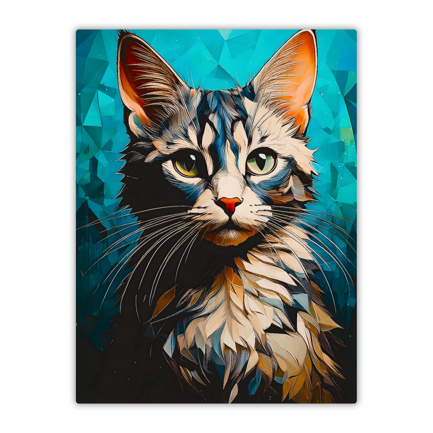 Cat A11, Printed On Gloss Aluminium To Enhance Colour And Detail, A Unique Gift That Will Lasts Forever...