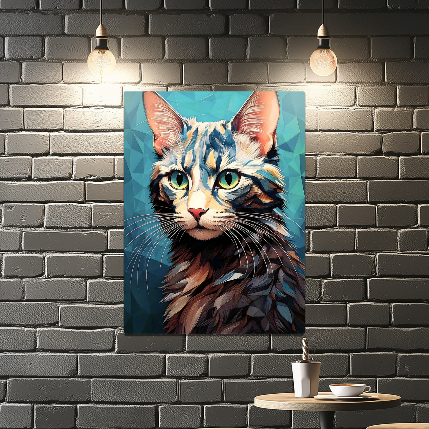 Cat A12, Printed On Gloss Aluminium To Enhance Colour And Detail, A Unique Gift That Will Lasts Forever...