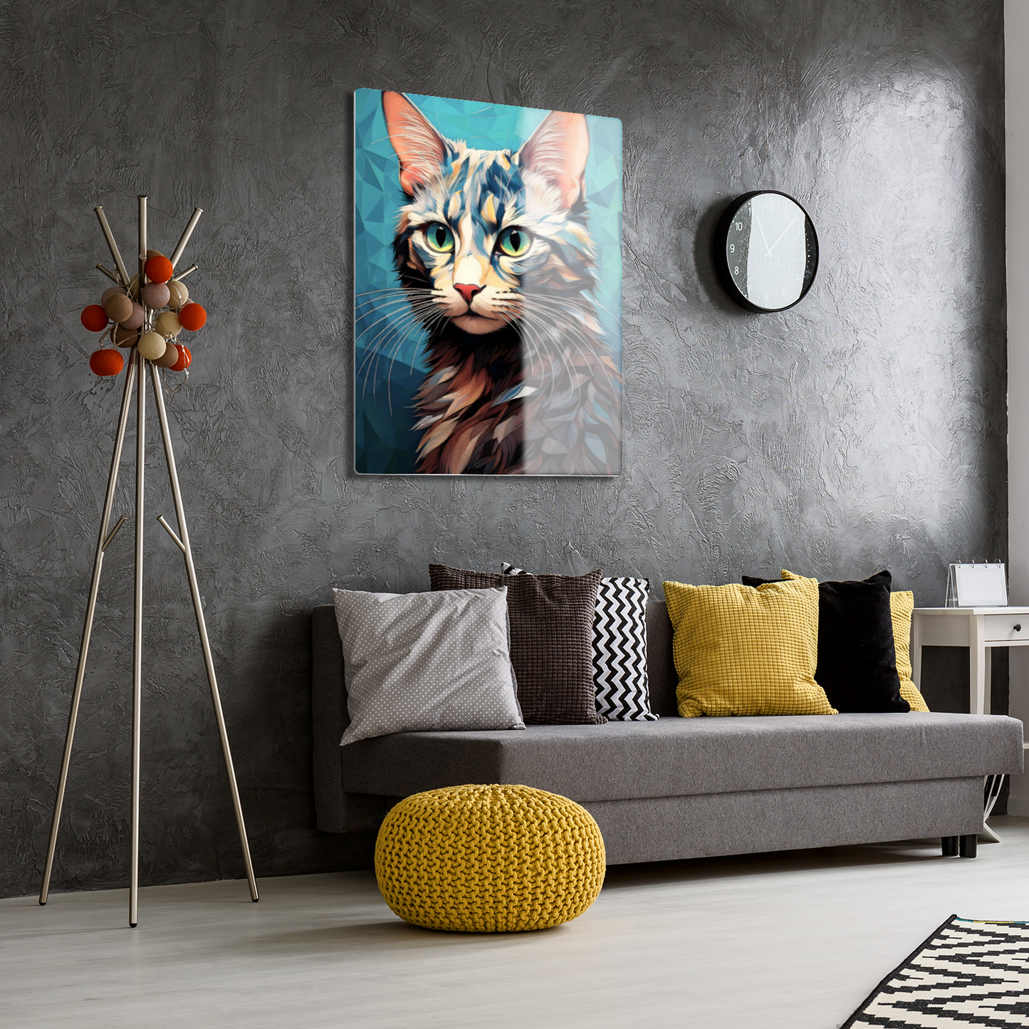 Cat A12, Printed On Gloss Aluminium To Enhance Colour And Detail, A Unique Gift That Will Lasts Forever...