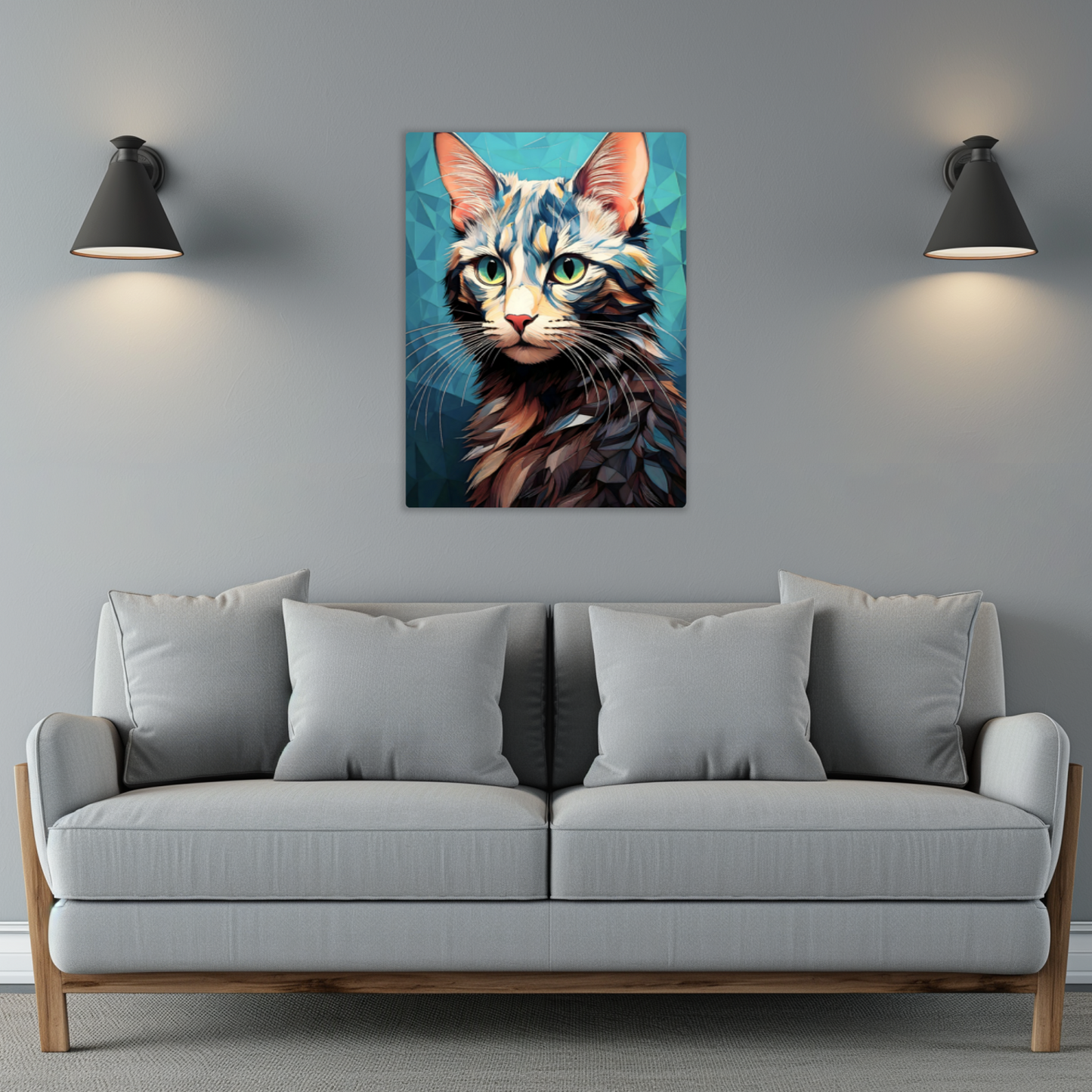 Cat A12, Printed On Gloss Aluminium To Enhance Colour And Detail, A Unique Gift That Will Lasts Forever...
