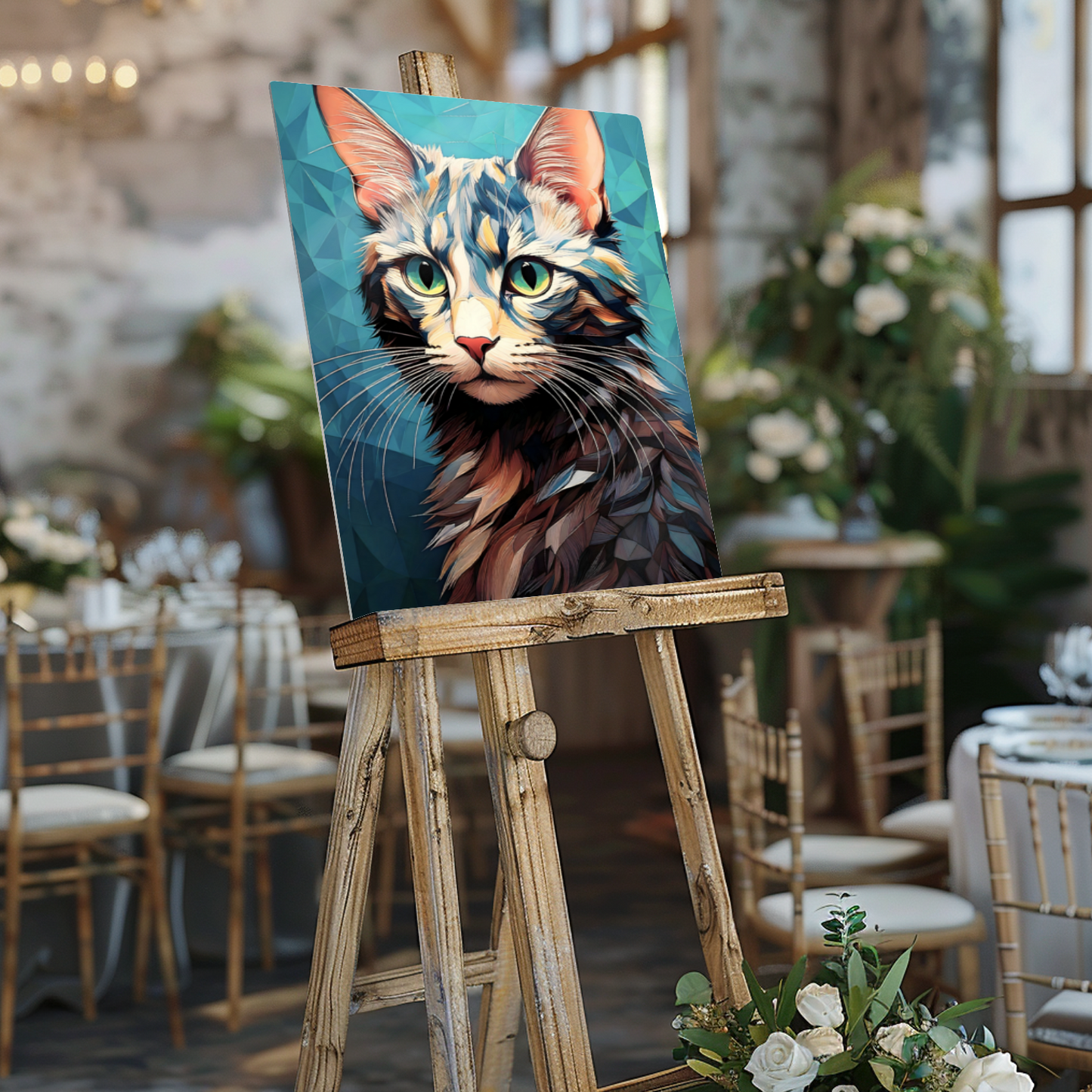 Cat A12, Printed On Gloss Aluminium To Enhance Colour And Detail, A Unique Gift That Will Lasts Forever...