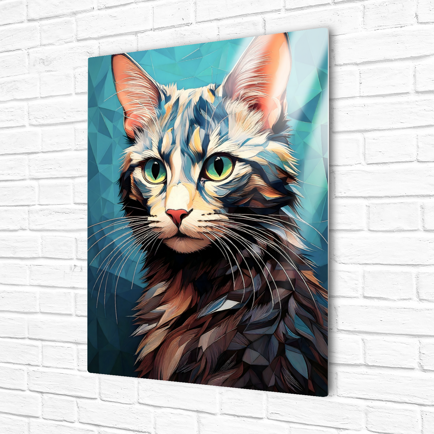 Cat A12, Printed On Gloss Aluminium To Enhance Colour And Detail, A Unique Gift That Will Lasts Forever...