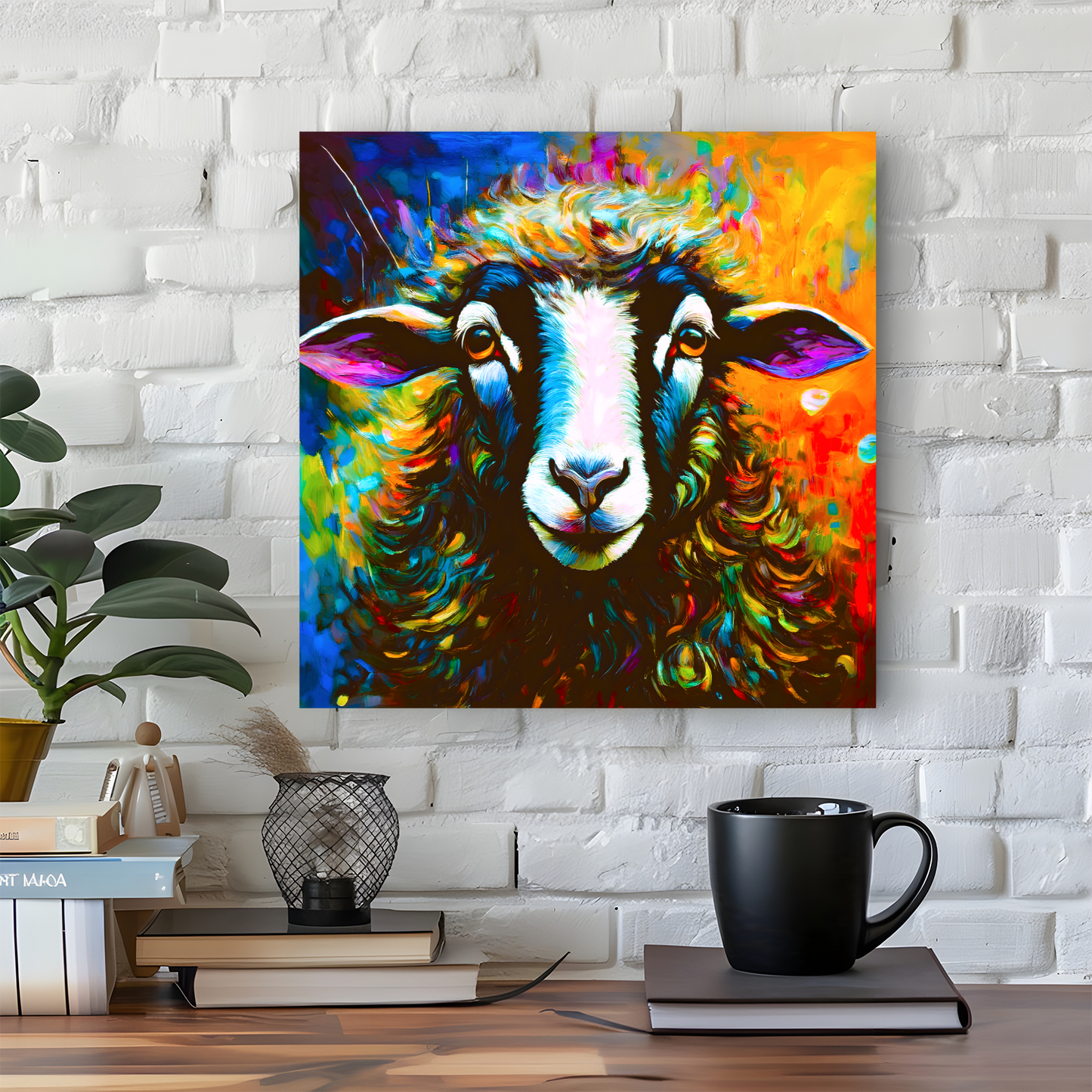 Holly, The Sheep, Printed On High Quality Canvas, Colourful Print, Unique Images, A Gift To Last A Lifetime...