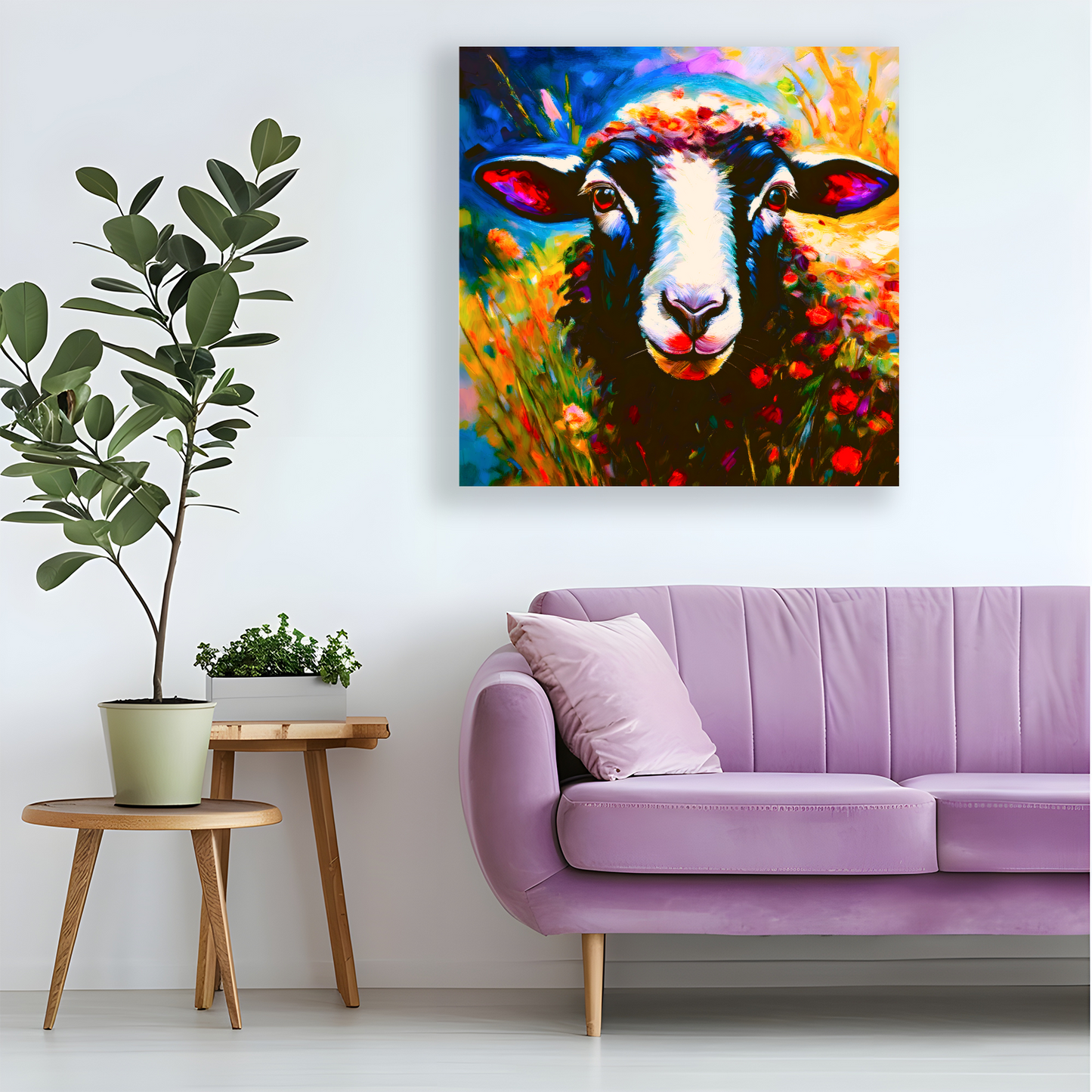 Larry, The Sheep, Printed On High Quality Canvas, Colourful Print, Unique Images, A Gift To Last A Lifetime..