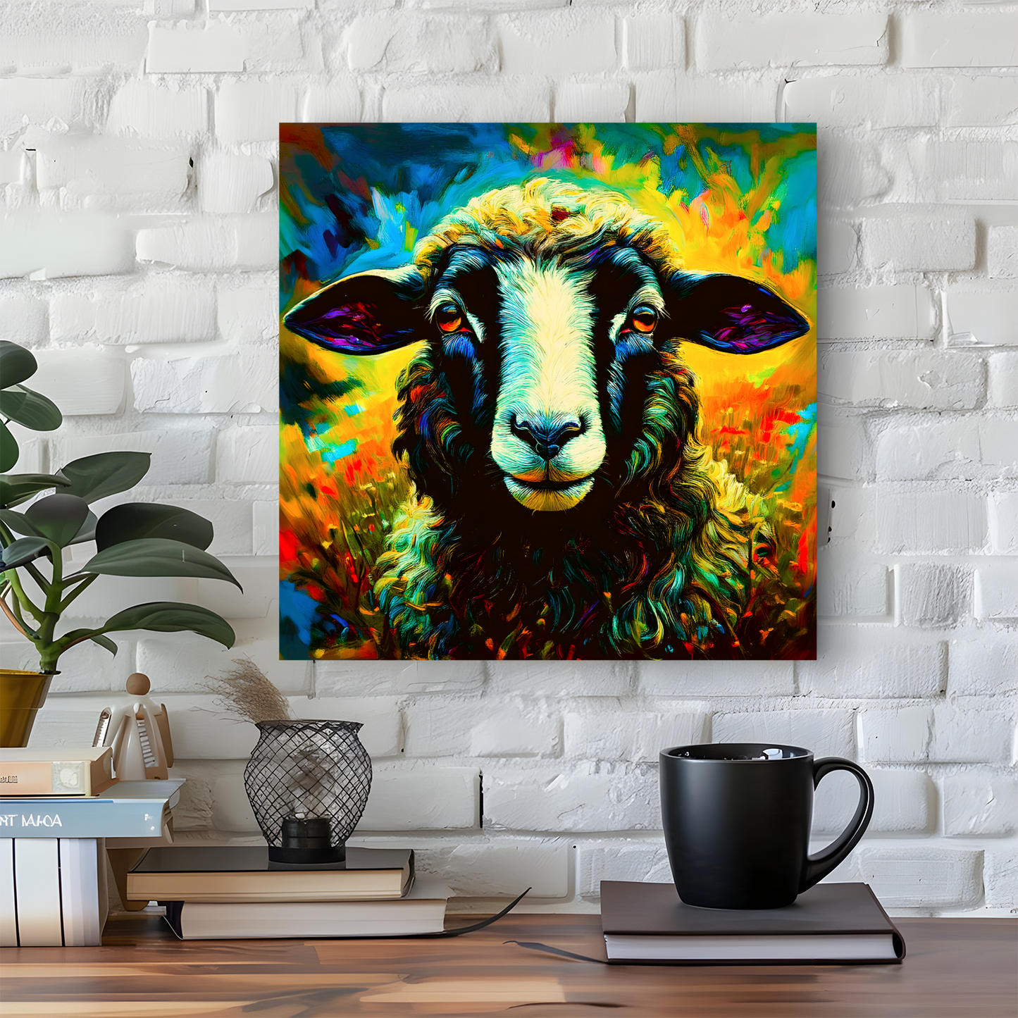Harry The Sheep, Printed On High Quality Canvas, Colourful Print, Unique Images, A Gift To Last A Lifetime...