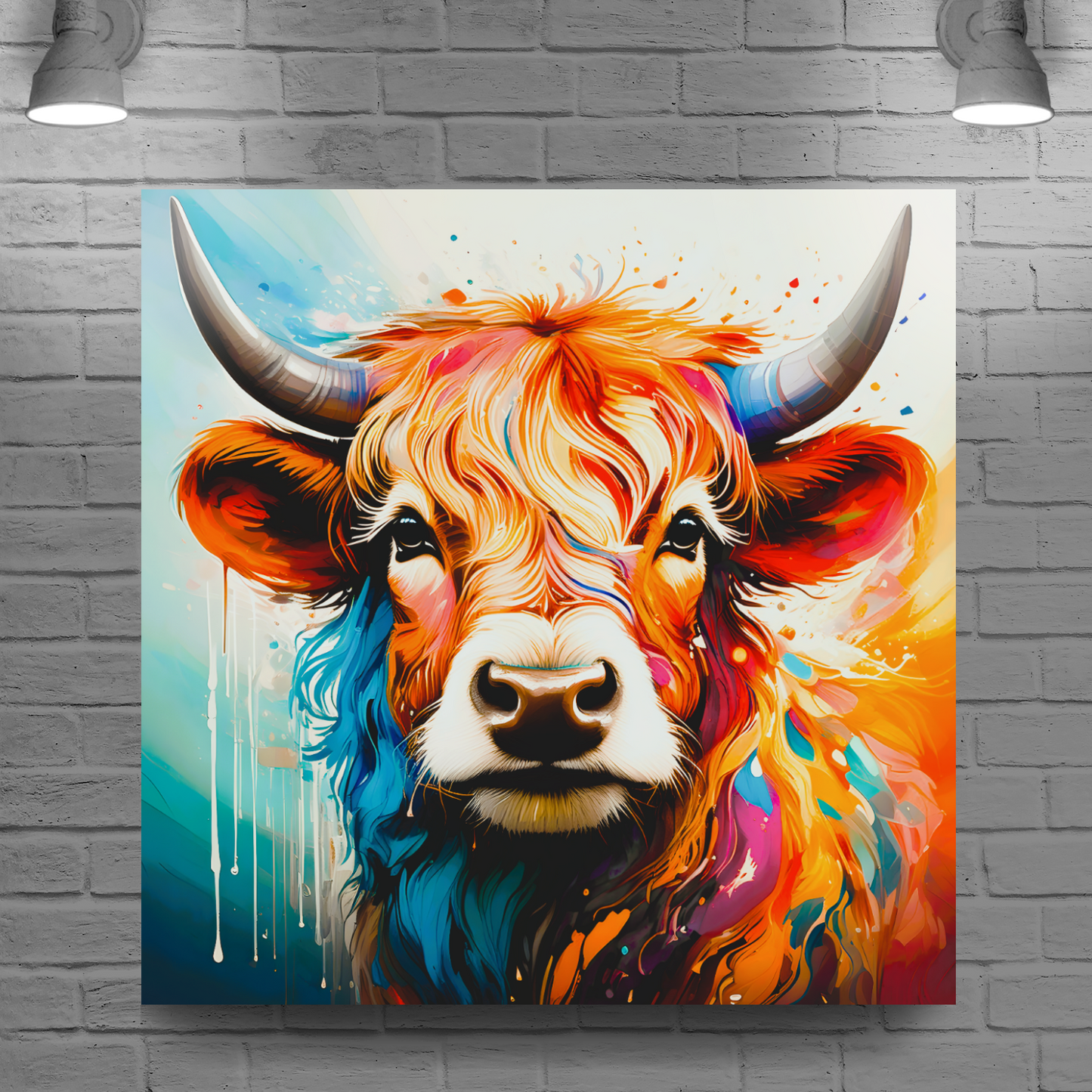 Highland Cows HC1, Printed On High Quality Canvas, Vivid Colours, Unique Images, A Gift To Last A Lifetime...