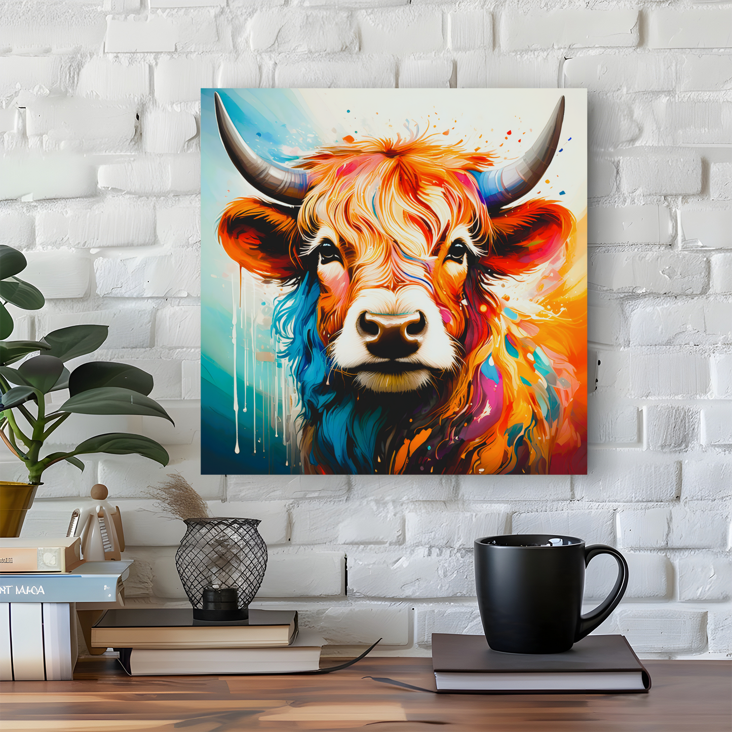 Highland Cows HC1, Printed On High Quality Canvas, Vivid Colours, Unique Images, A Gift To Last A Lifetime...