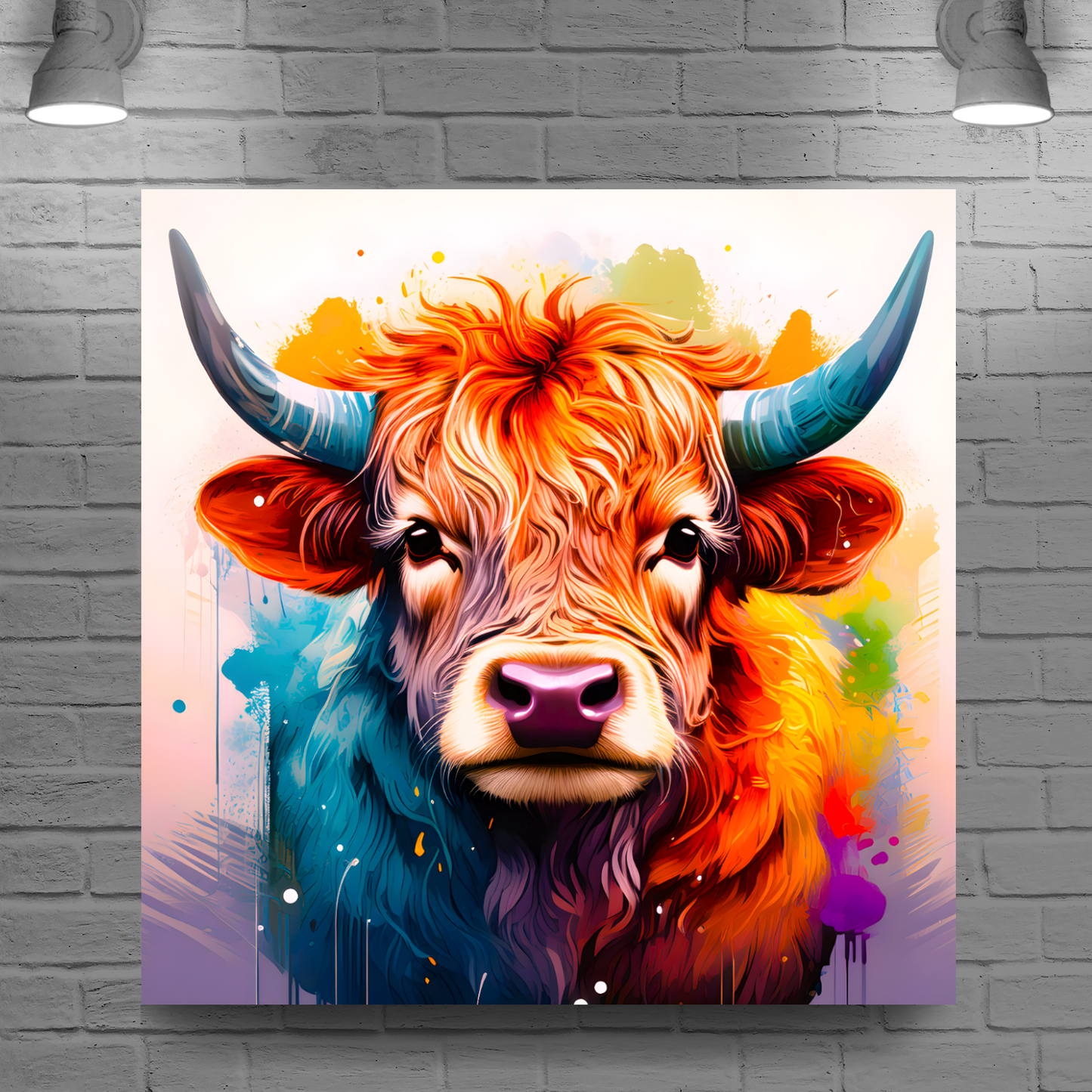 Highland Cows HC2, Printed On High Quality Canvas, Vivid Colours, Unique Images, A Gift To Last A Lifetime...