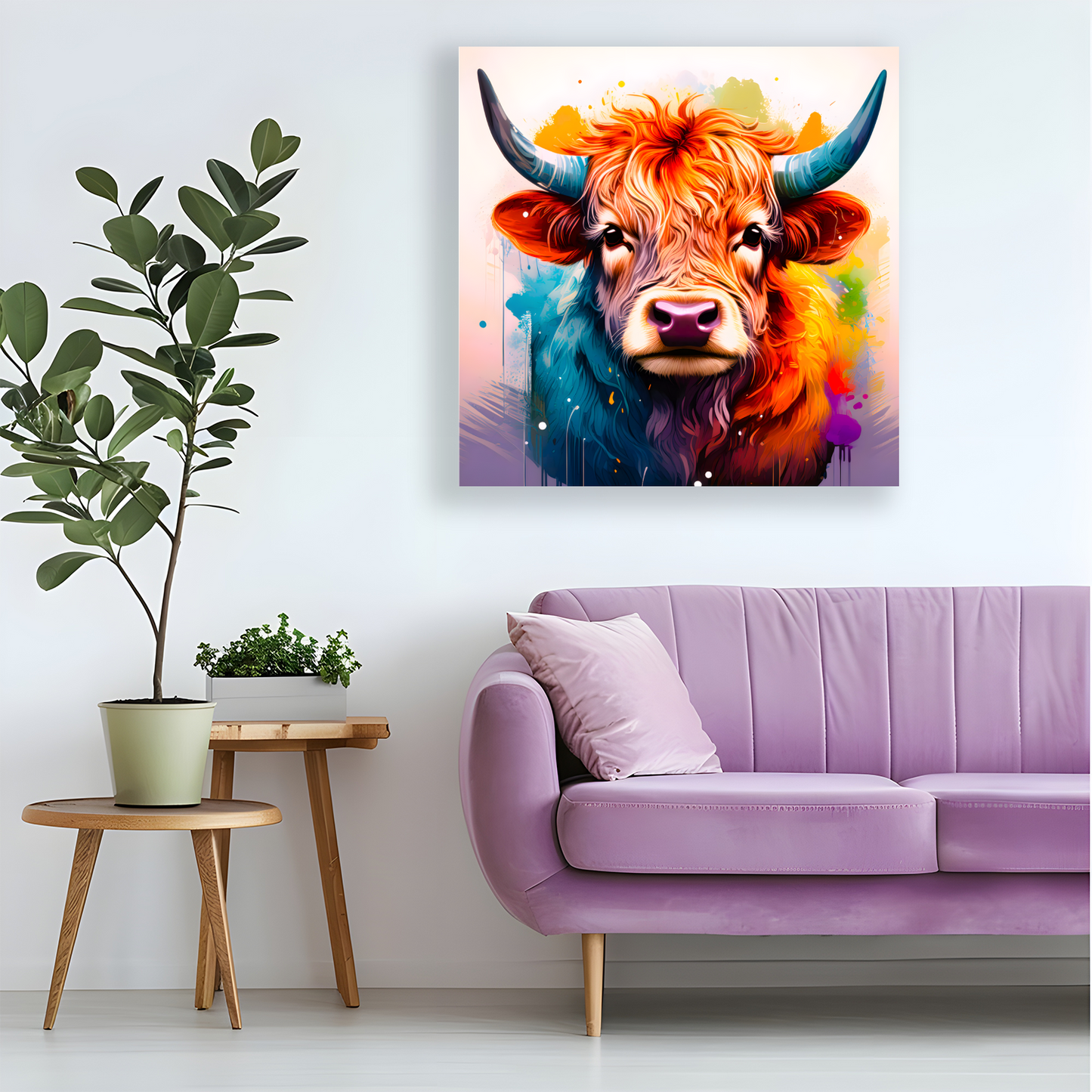 Highland Cows HC2, Printed On High Quality Canvas, Vivid Colours, Unique Images, A Gift To Last A Lifetime...