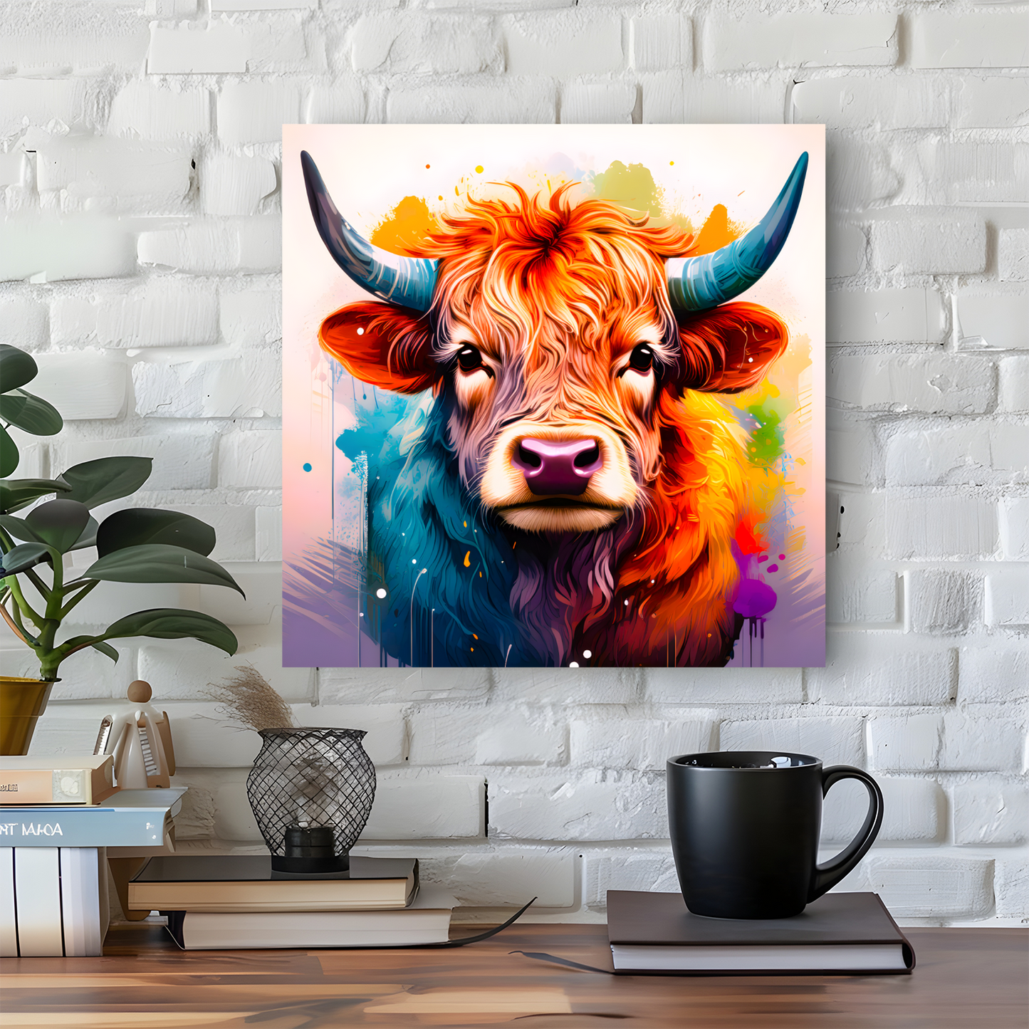 Highland Cows HC2, Printed On High Quality Canvas, Vivid Colours, Unique Images, A Gift To Last A Lifetime...