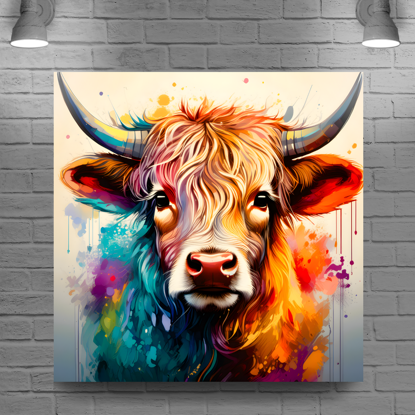 Highland Cows HC3, Printed On High Quality Canvas, Vivid Colours, Unique Images, A Gift To Last A Lifetime...
