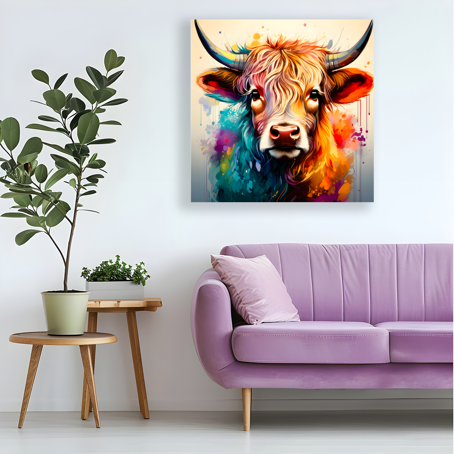 Highland Cows HC3, Printed On High Quality Canvas, Vivid Colours, Unique Images, A Gift To Last A Lifetime...