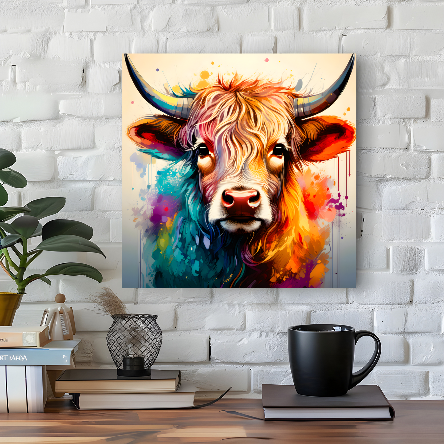 Highland Cows HC3, Printed On High Quality Canvas, Vivid Colours, Unique Images, A Gift To Last A Lifetime...