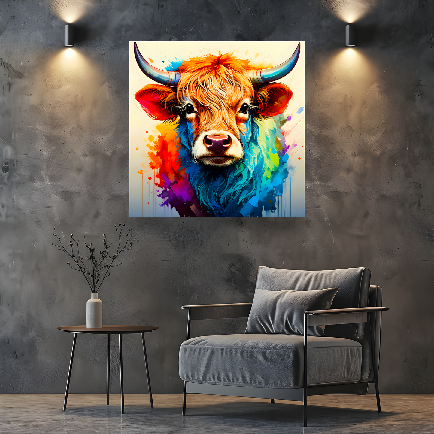 Highland Cows HC4, Printed On High Quality Canvas, Vivid Colours, Unique Images, A Gift To Last A Lifetime...