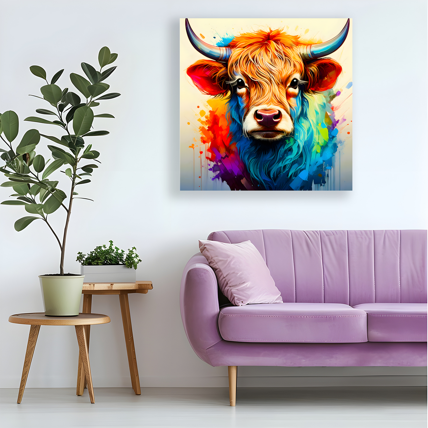 Highland Cows HC4, Printed On High Quality Canvas, Vivid Colours, Unique Images, A Gift To Last A Lifetime...