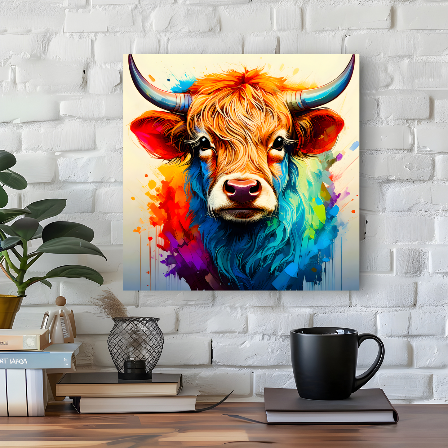 Highland Cows HC4, Printed On High Quality Canvas, Vivid Colours, Unique Images, A Gift To Last A Lifetime...