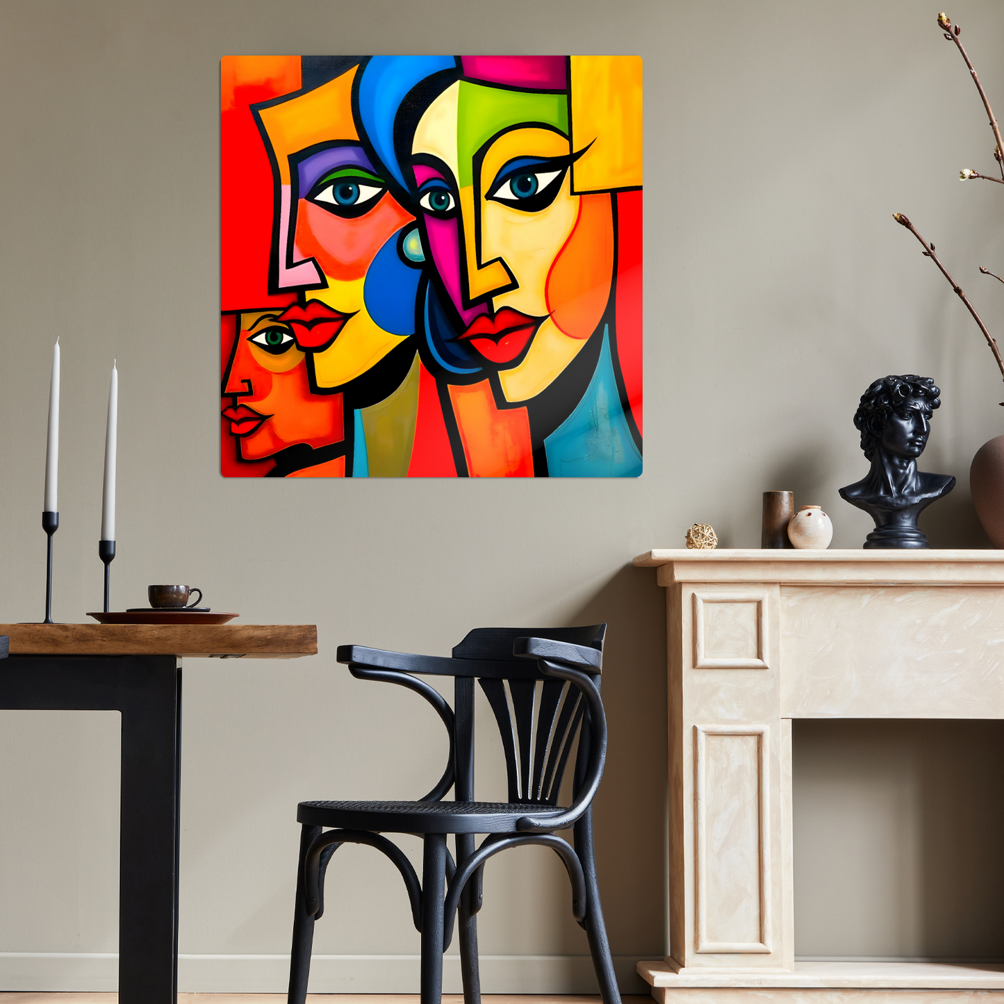 Picasso Style 1, Printed On Gloss Aluminium To Enhance Colour And Detail, A Unique Gift That Will Lasts Forever...