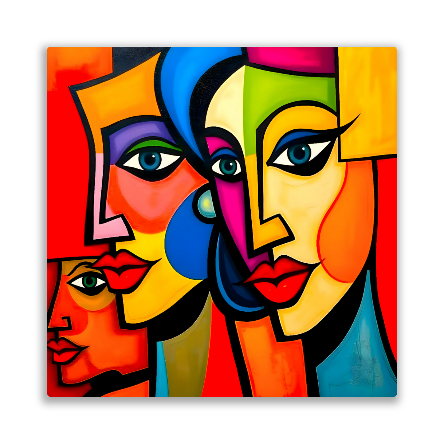 Picasso Style 1, Printed On Gloss Aluminium To Enhance Colour And Detail, A Unique Gift That Will Lasts Forever...