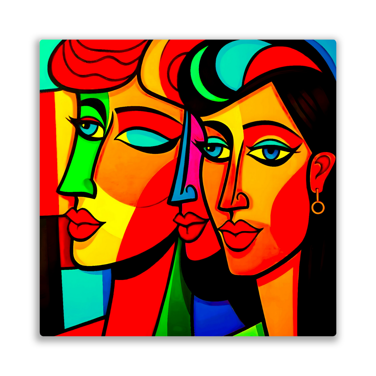 Picasso Style 2, Printed On Gloss Aluminium To Enhance Colour And Detail, A Unique Gift That Will Lasts Forever...