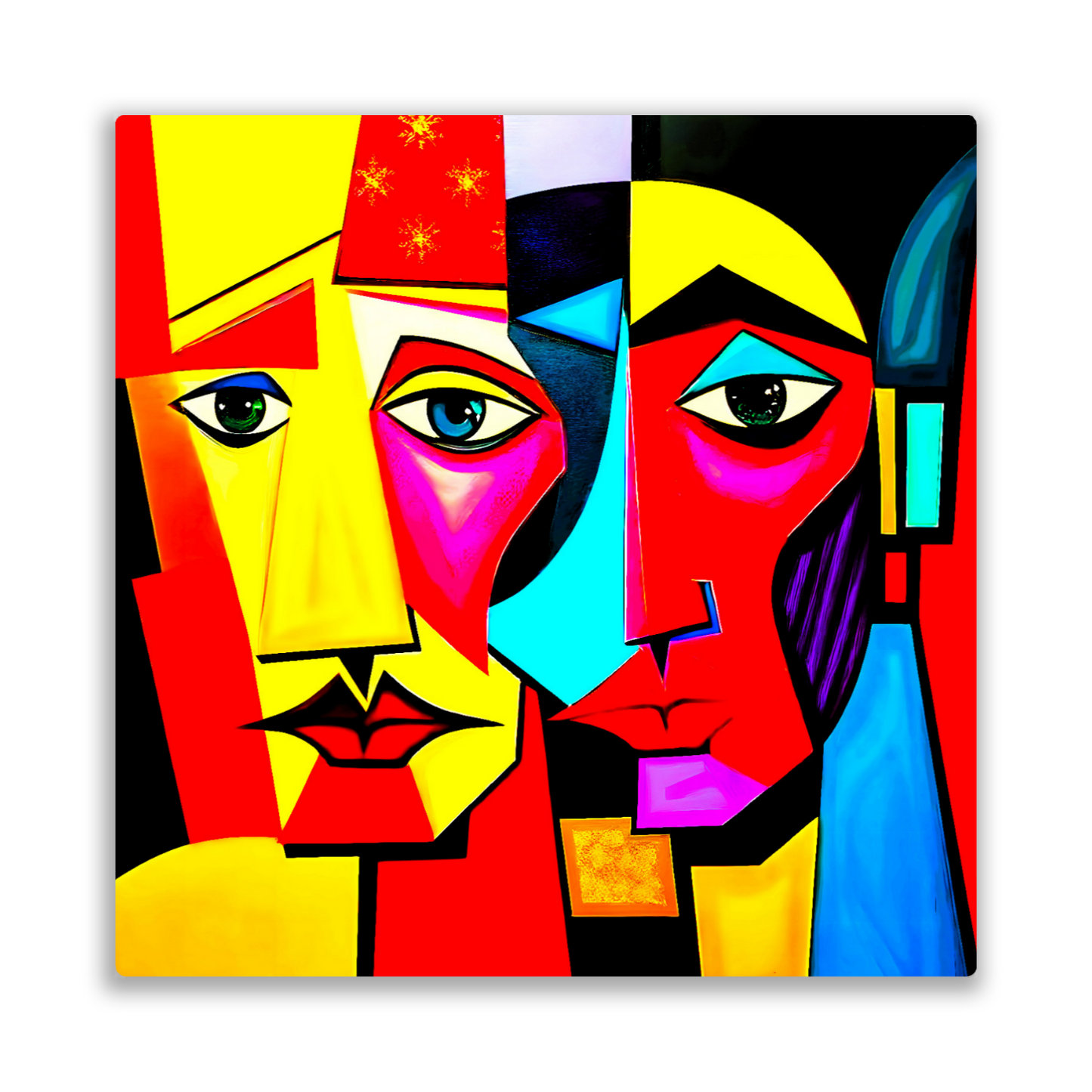 Picasso Style 3, Printed On Gloss Aluminium To Enhance Colour And Detail, A Unique Gift That Will Lasts Forever...