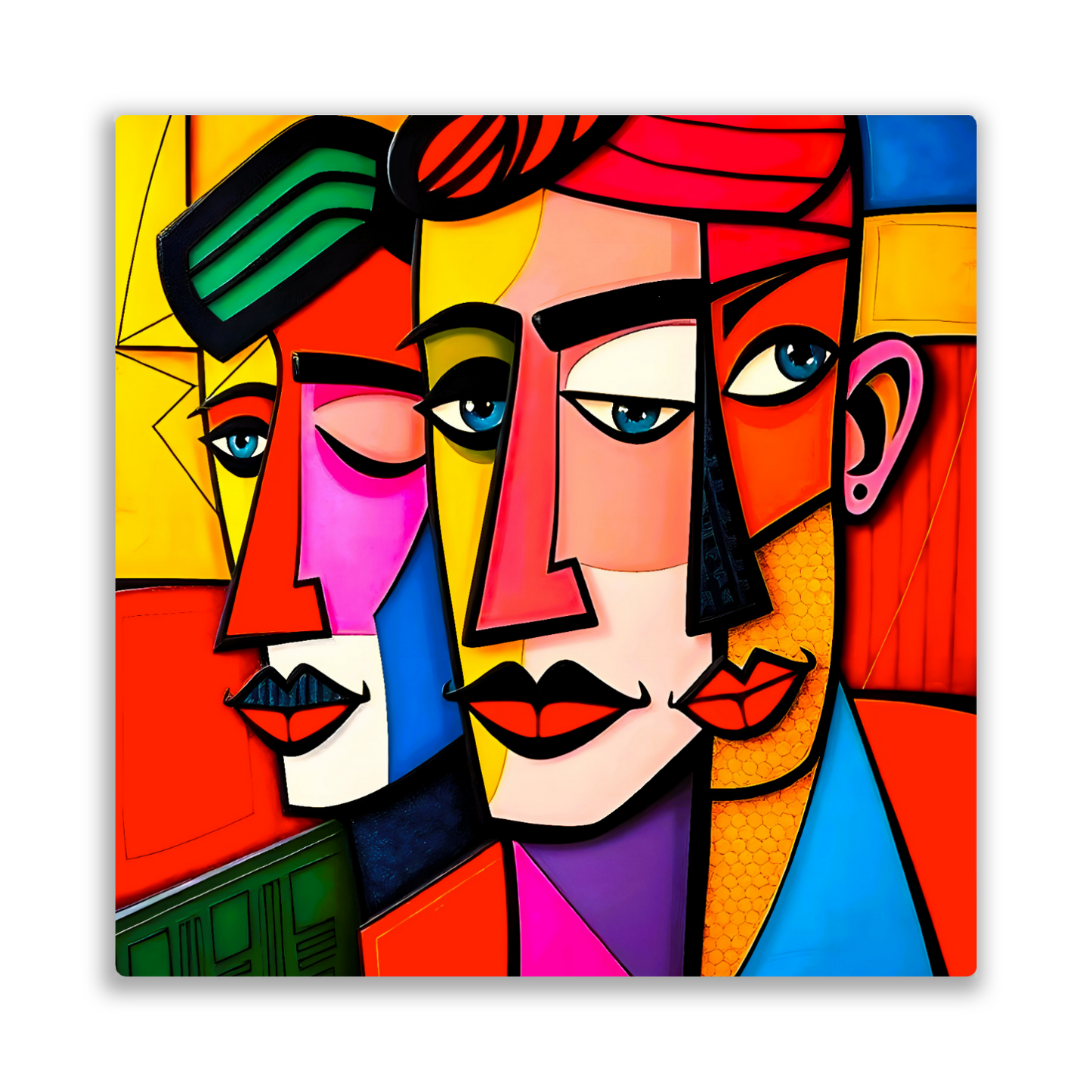 Picasso Style 4, Printed On Gloss Aluminium To Enhance Colour And Detail, A Unique Gift That Will Lasts Forever...