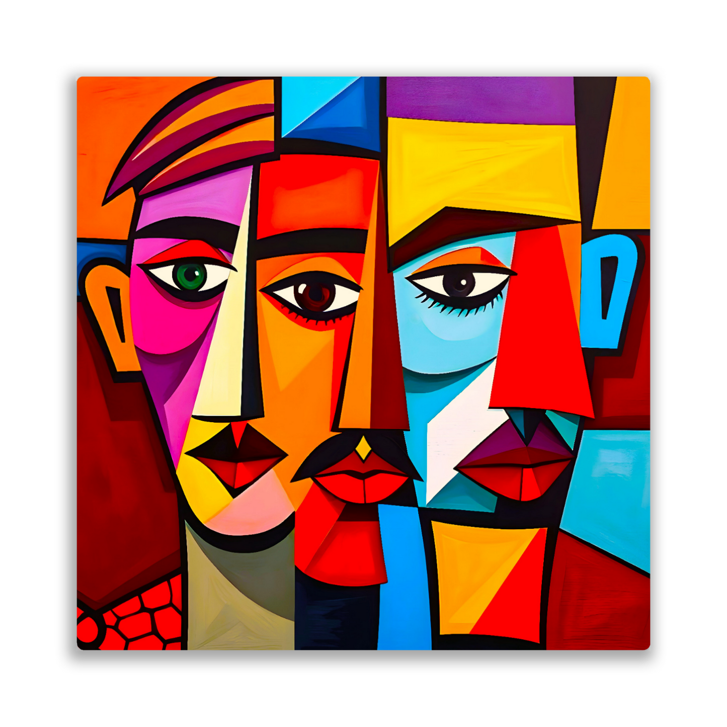 Picasso Style 5, Printed On Gloss Aluminium To Enhance Colour And Detail, A Unique Gift That Will Lasts Forever...