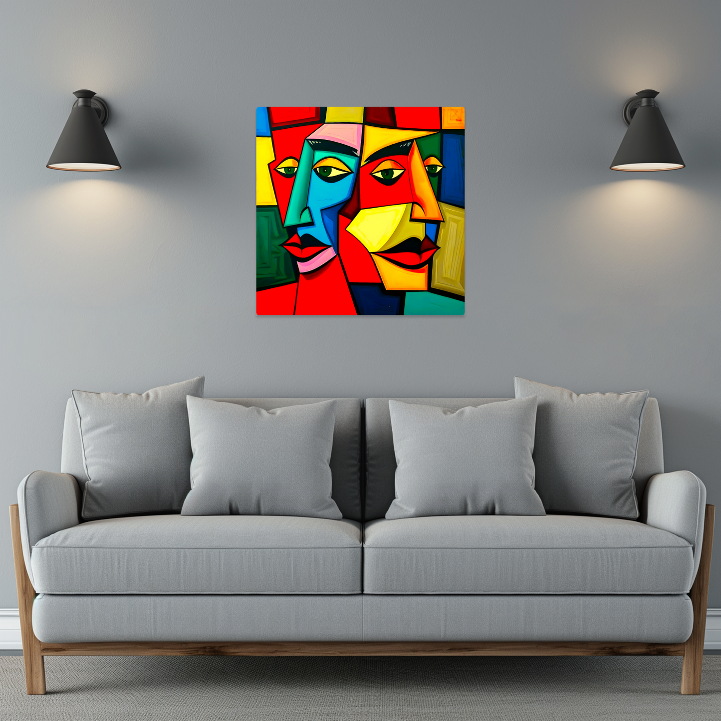 Picasso Style Abstract 7, Printed On Gloss Aluminium To Enhance Colour And Detail, A Unique Gift That Will Lasts Forever...