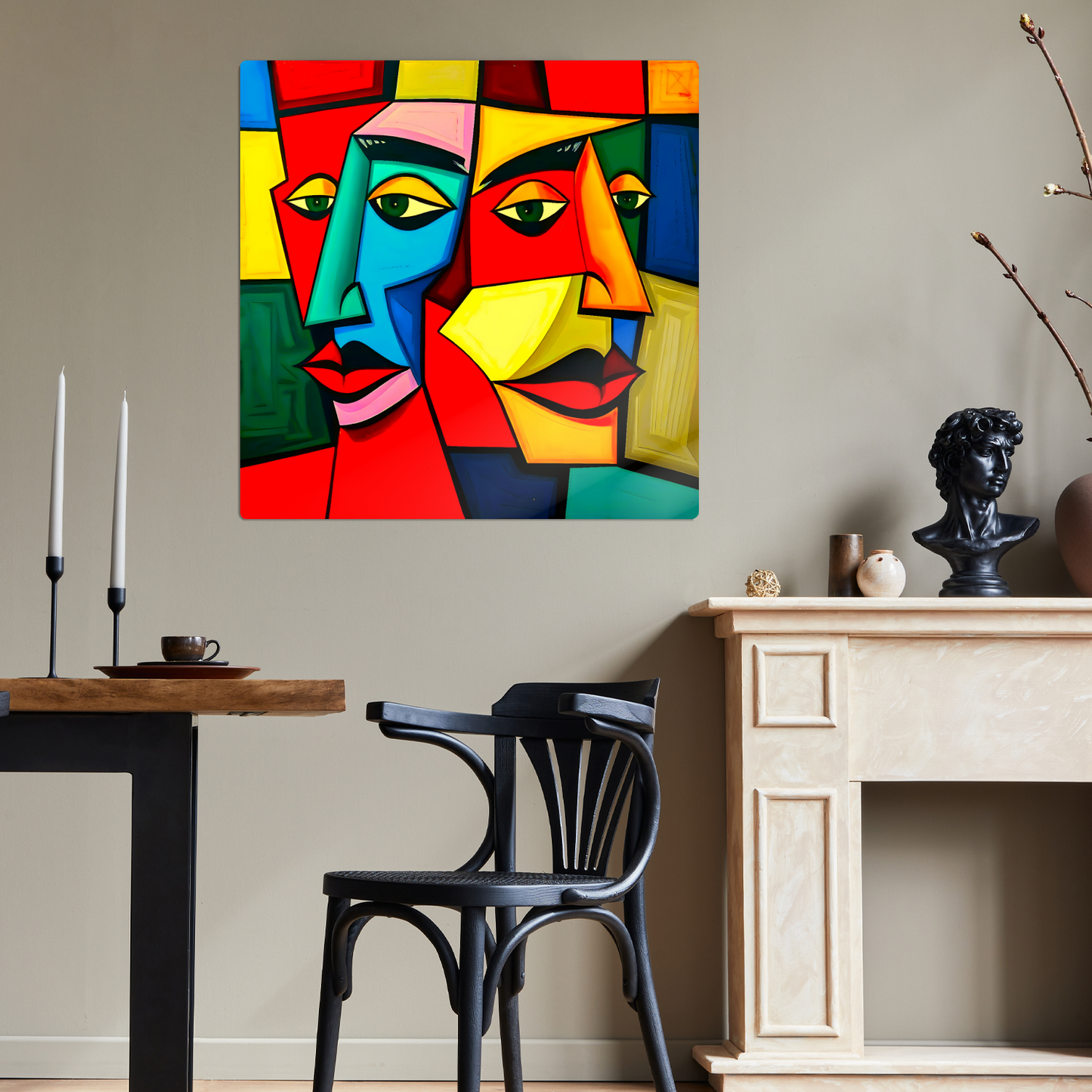 Picasso Style Abstract 7, Printed On Gloss Aluminium To Enhance Colour And Detail, A Unique Gift That Will Lasts Forever...