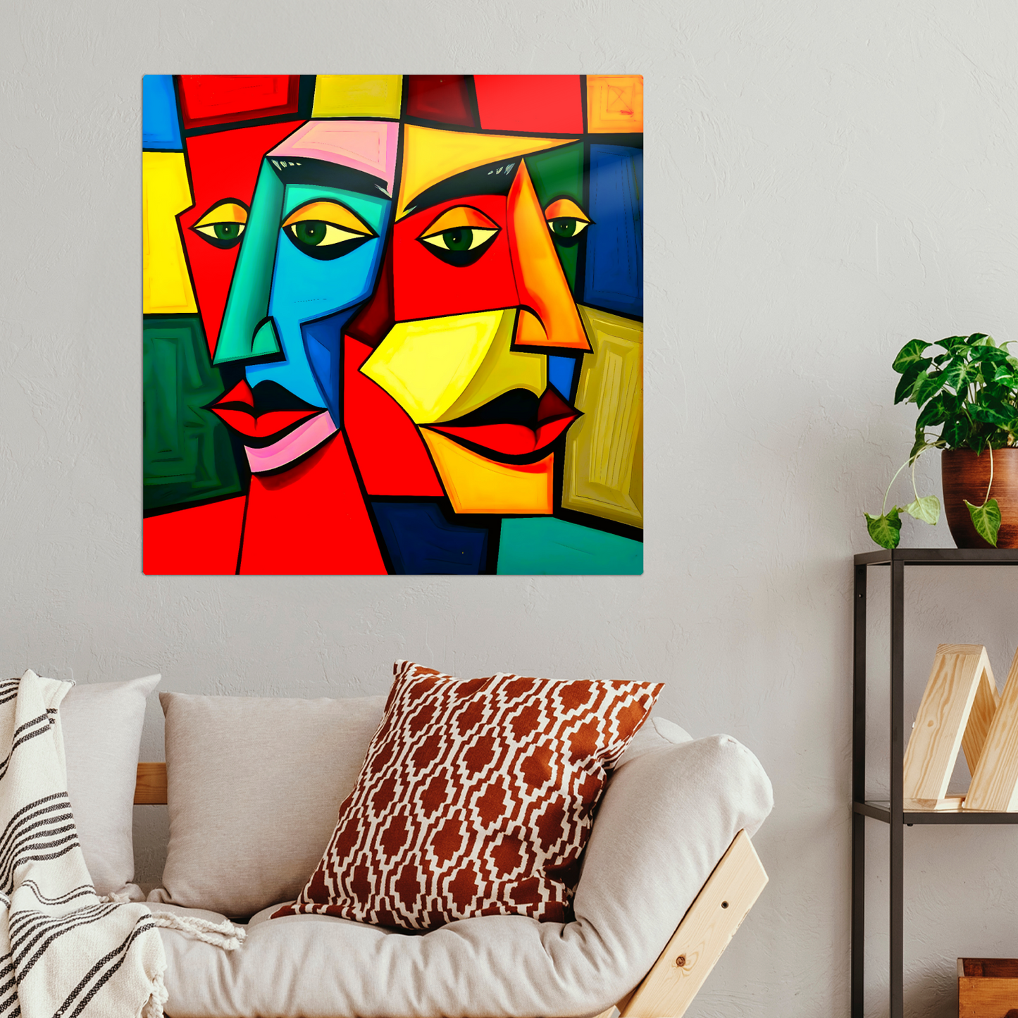 Picasso Style Abstract 7, Printed On Gloss Aluminium To Enhance Colour And Detail, A Unique Gift That Will Lasts Forever...