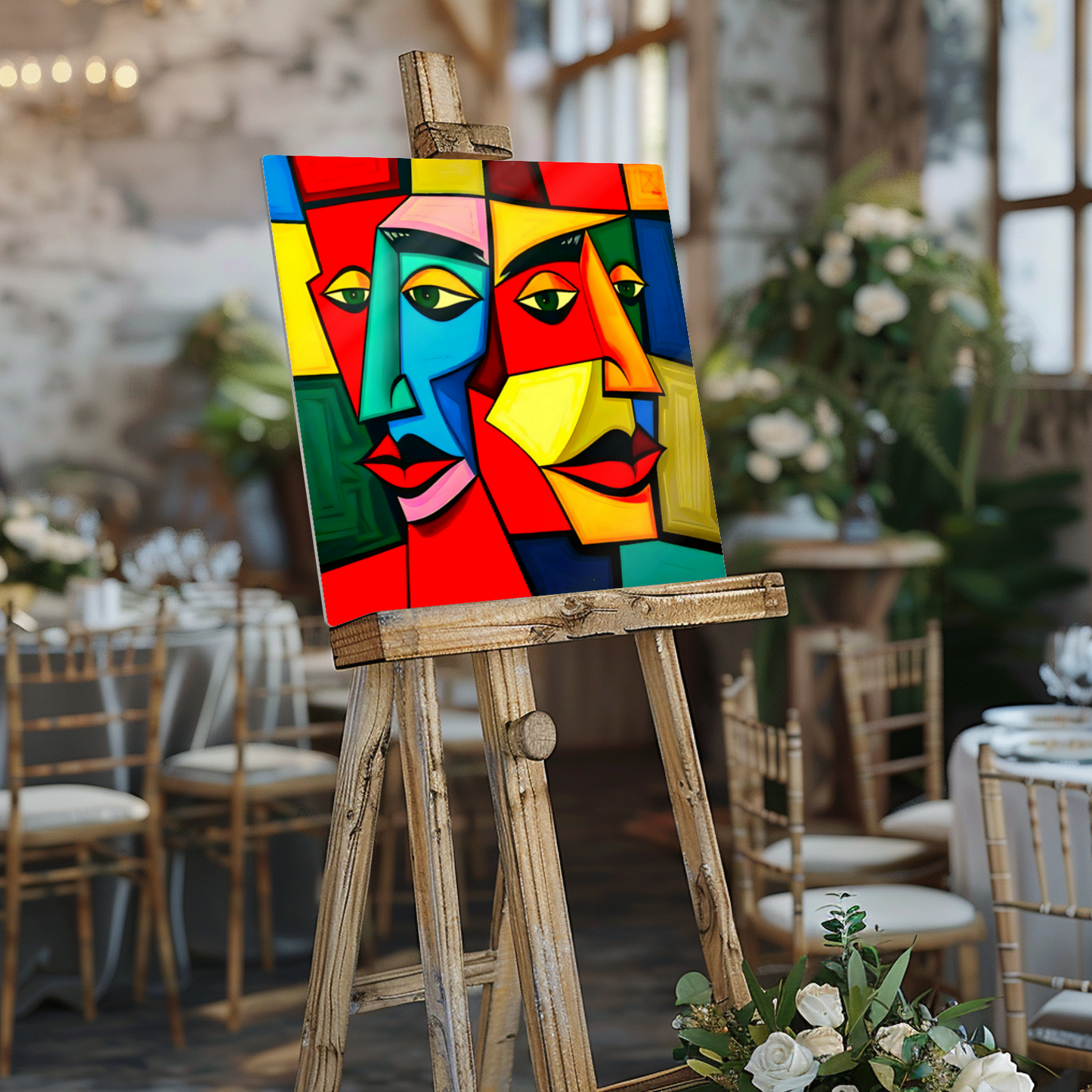 Picasso Style Abstract 7, Printed On Gloss Aluminium To Enhance Colour And Detail, A Unique Gift That Will Lasts Forever...