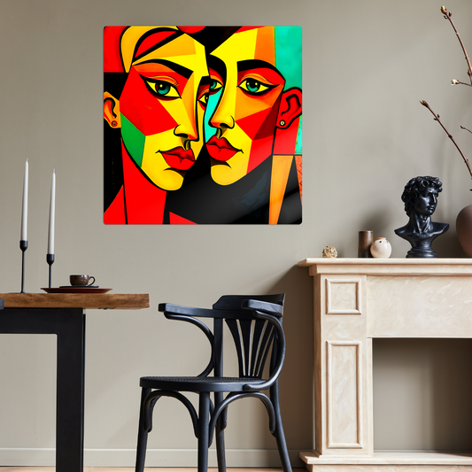 Cubism Style 8, Printed on aluminium to enhance colour and detail. A great gift idea that will endure for a lifetime...