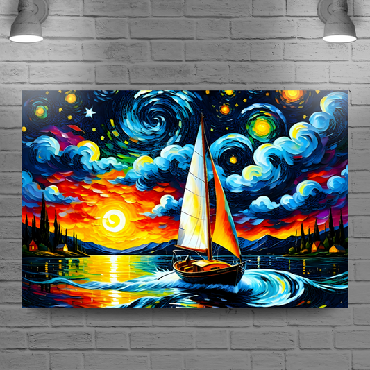 Sailboat 1, Printed On High Quality Canvas, Vivid Colours, Box Canvas, Unique Images, A Lasting Gift...