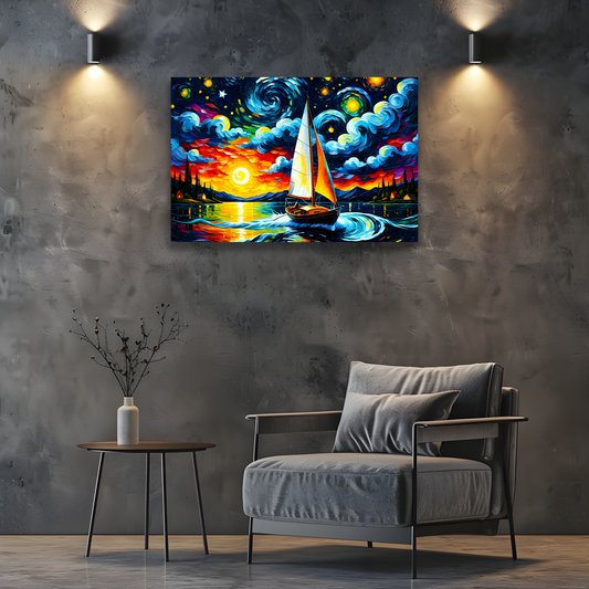 Sailboat 1, Printed On High Quality Canvas, Vivid Colours, Box Canvas, Unique Images, A Lasting Gift...