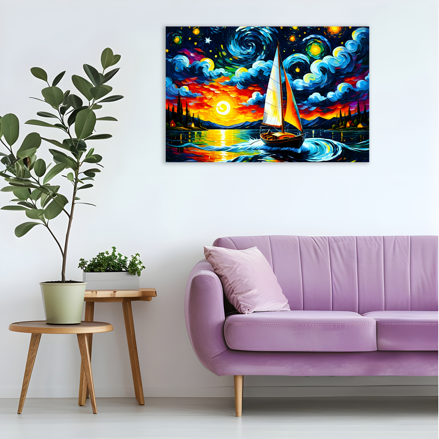 Sailboat 1, Printed On High Quality Canvas, Vivid Colours, Box Canvas, Unique Images, A Lasting Gift...